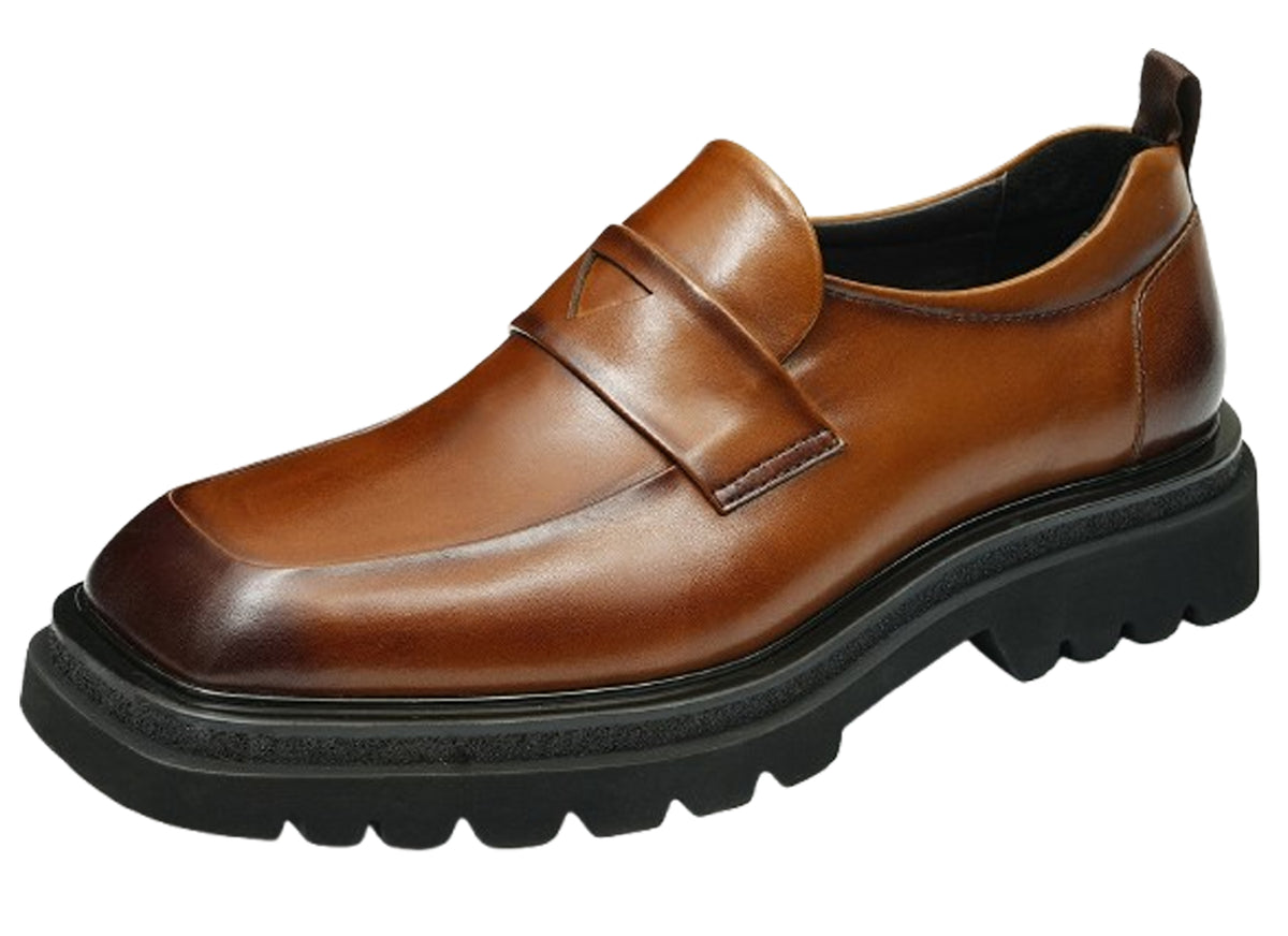 Tangier Penny Loafers Mens 9.5 Brown Leather Slip On Shoes Dress Casual Italian Italian Penny Loafer in Dark Brown Calfskin | Shop Sid Mashburn main image 2