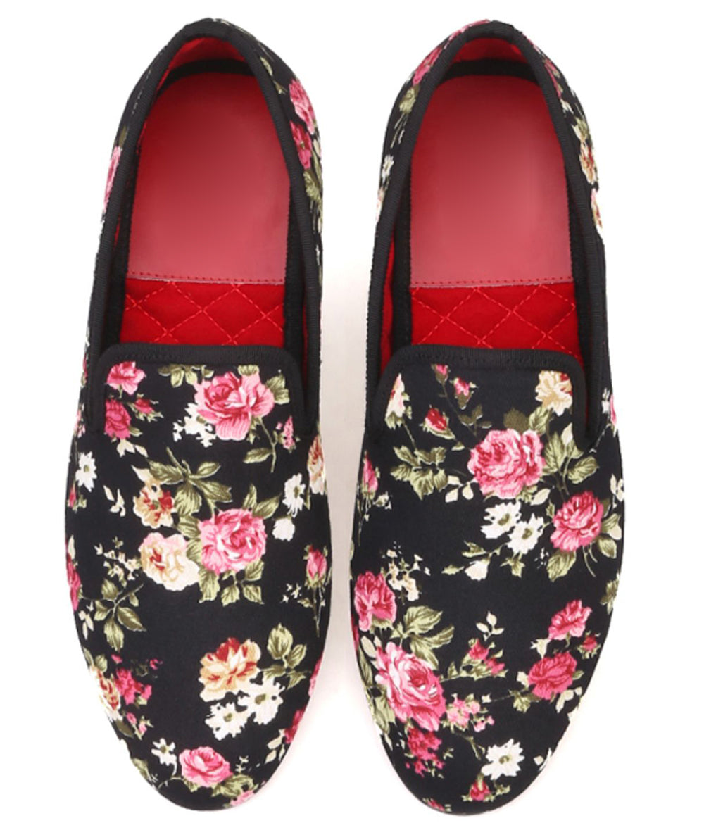Men's Flowers Slip-Ons Prom Dress Loafers