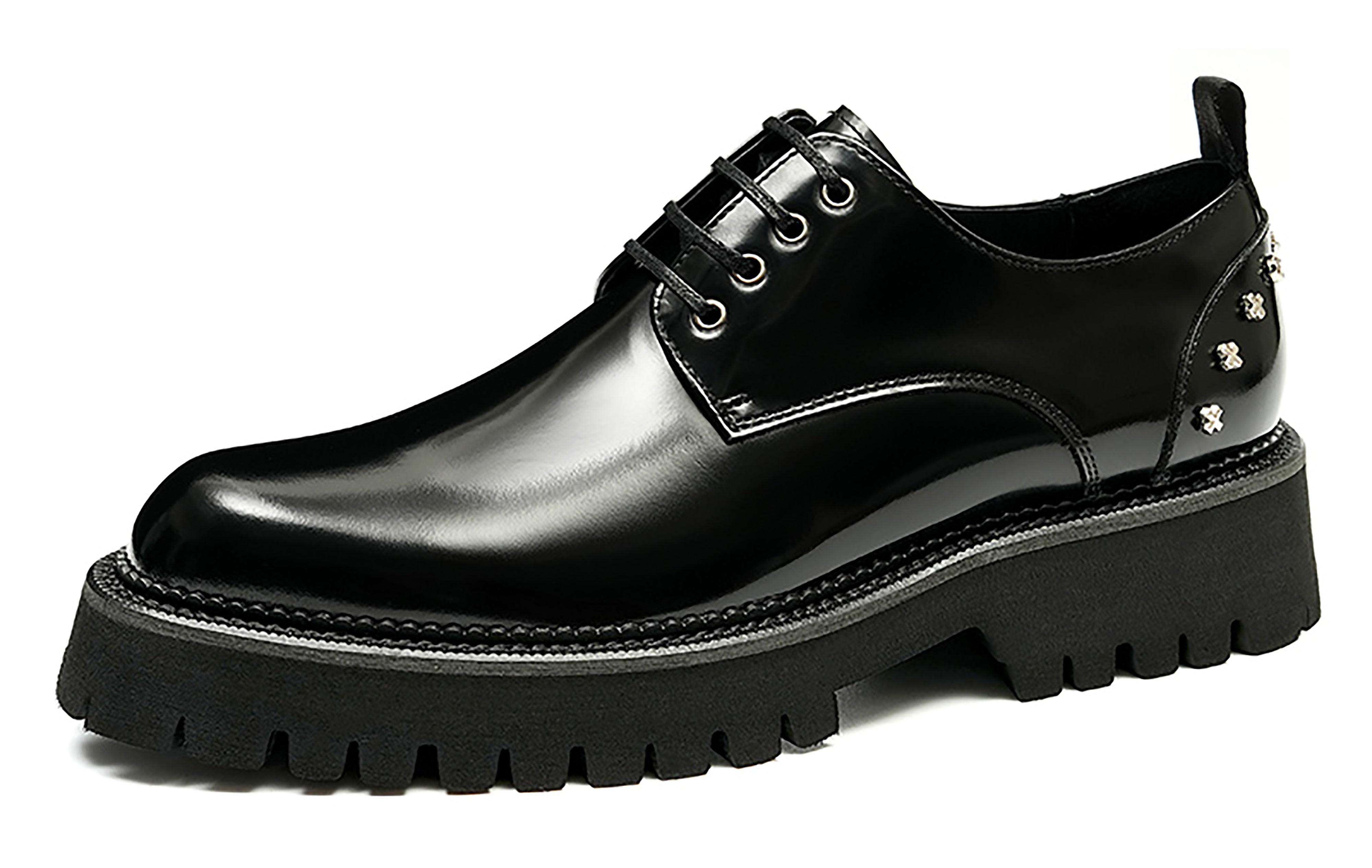 Men's Dress Rivets Thick Sole Derby