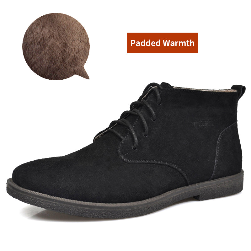 Men's Tuxedo Genuine Suede Derby Boots
