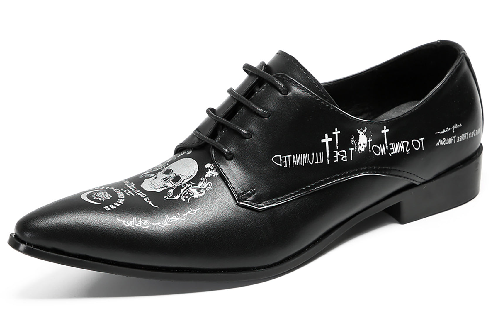 Mens Skull Halloween Casual Oxfords