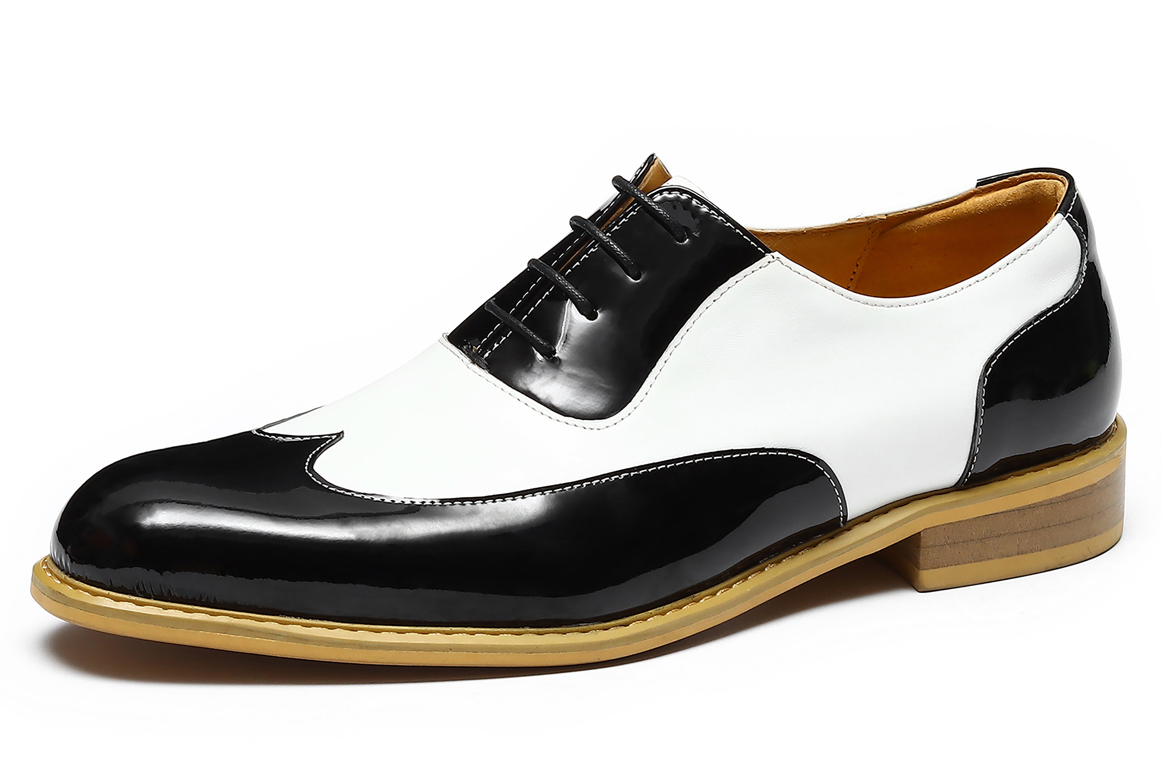 Men's Formal Oxford Shoes Black-White