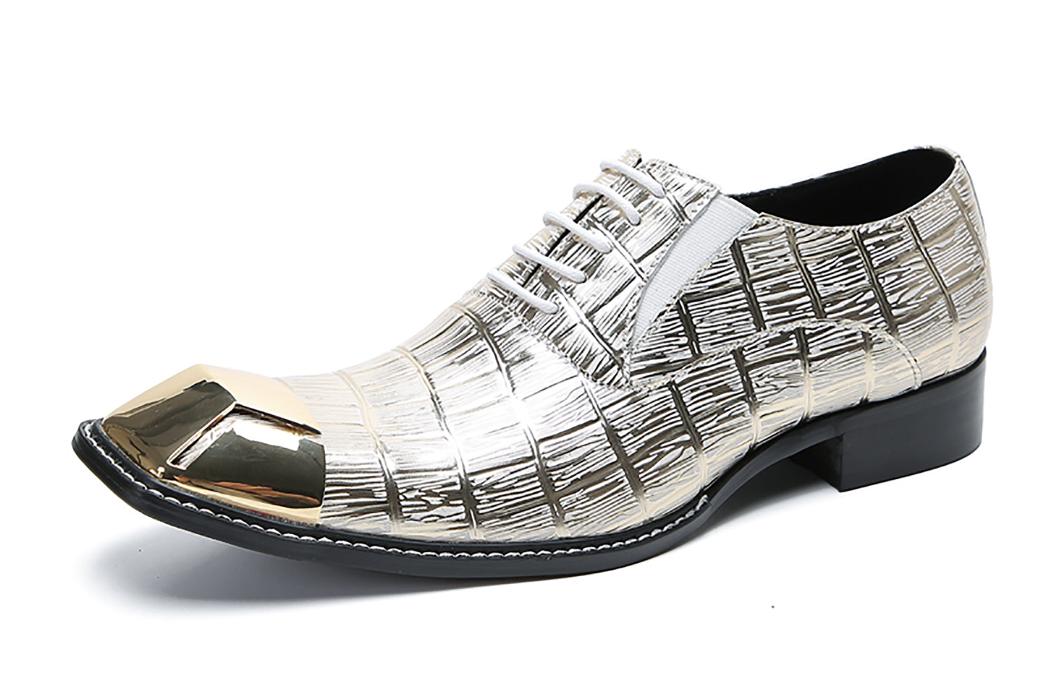 Men's Metal-Square Toe Dress Western Oxfords