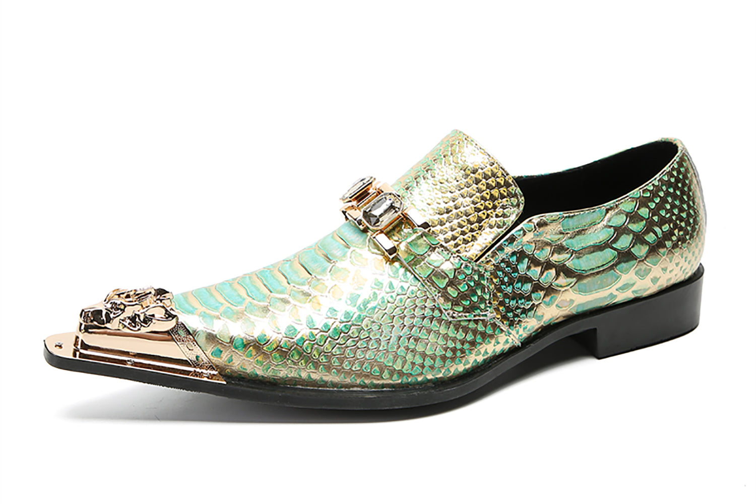 Zapatos con punta metálica de piel de vaca para hombre
