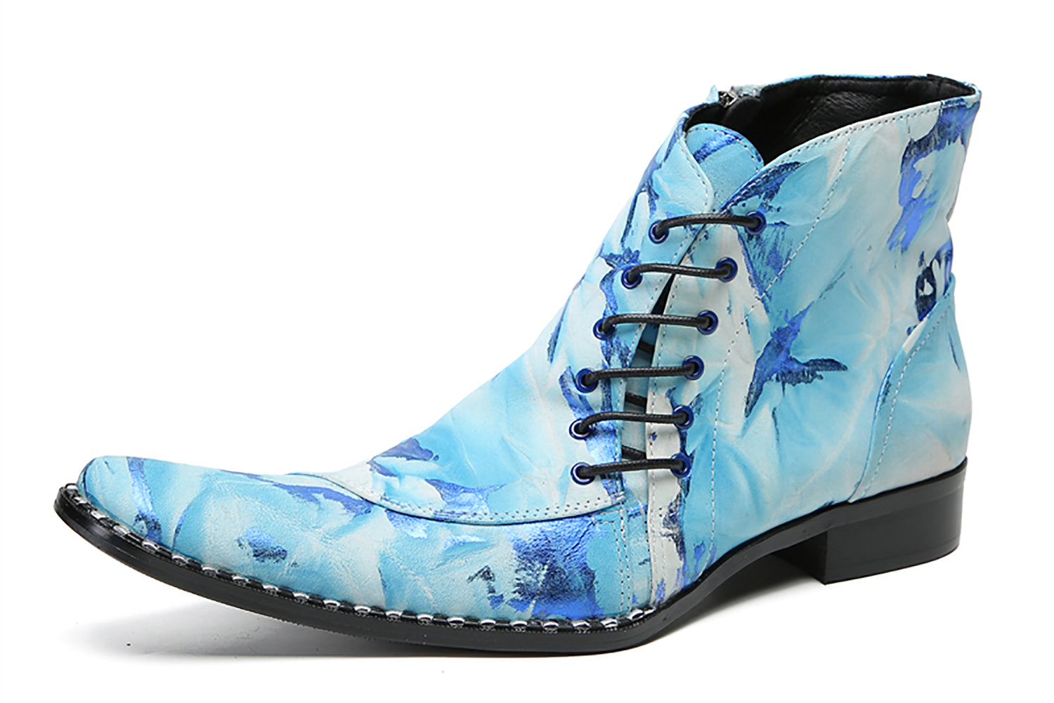 Men's Shoelaces On The Side Western Boots