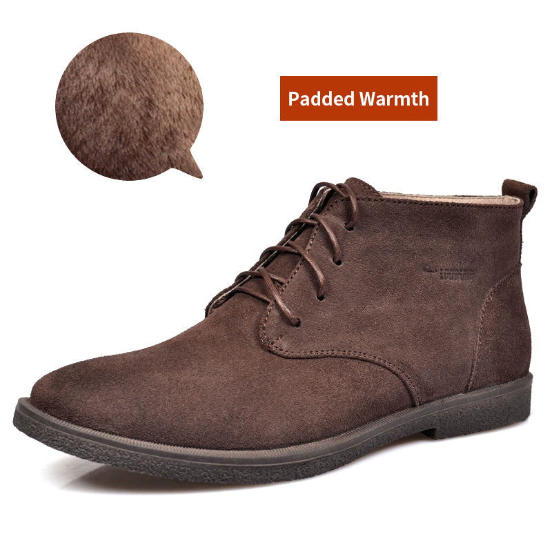 Men's Tuxedo Genuine Suede Derby Boots