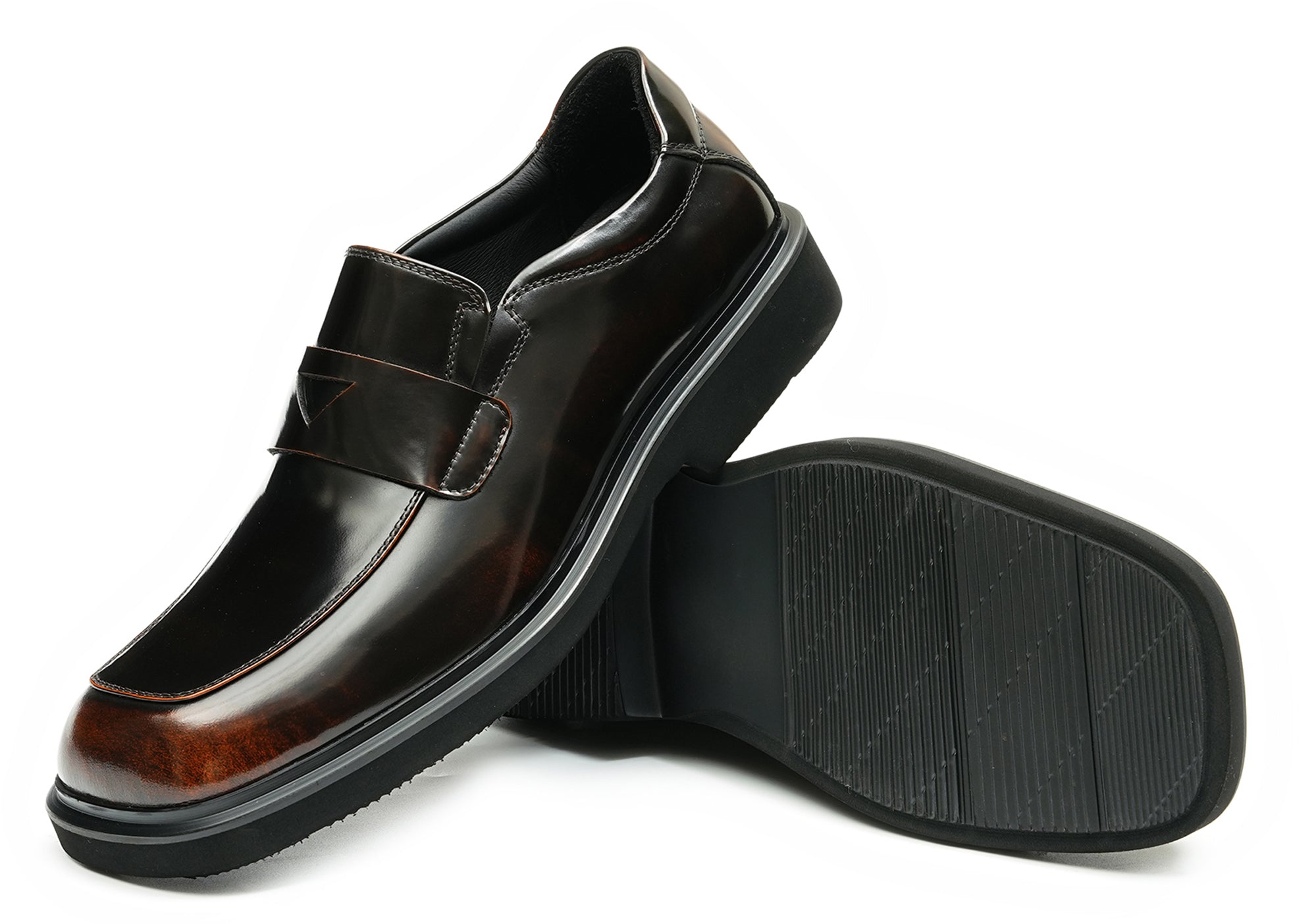 Mens Formal Dress Square Toe Penny Loafers