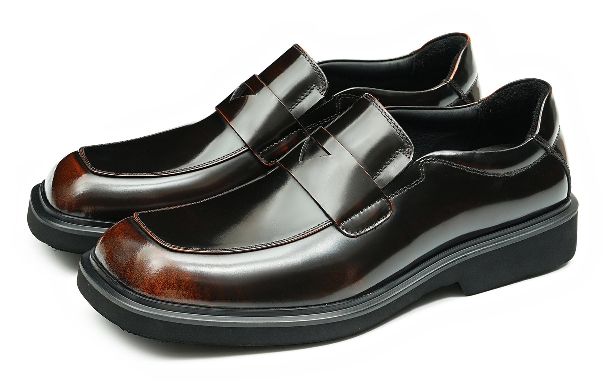 Mens Formal Dress Square Toe Penny Loafers