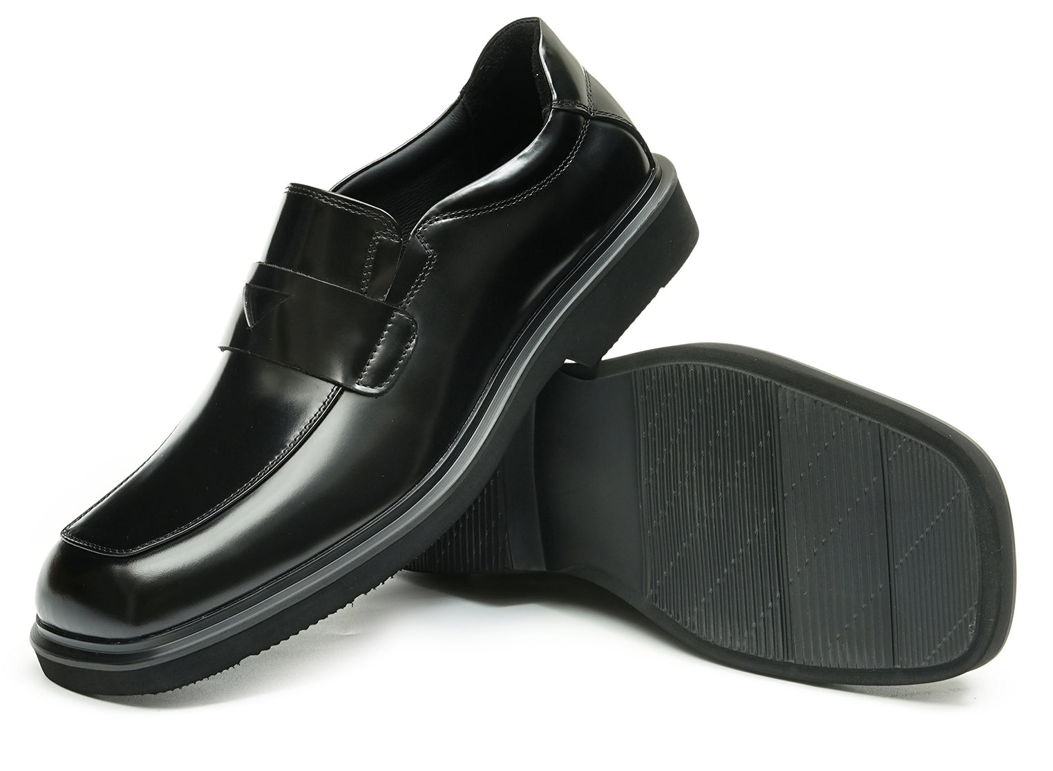 Mens Formal Dress Square Toe Penny Loafers