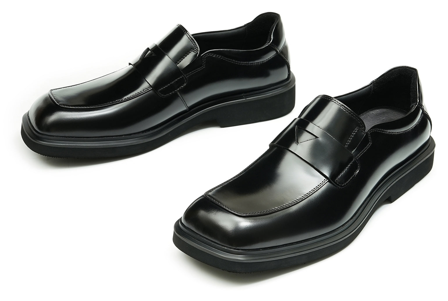 Mens Formal Dress Square Toe Penny Loafers