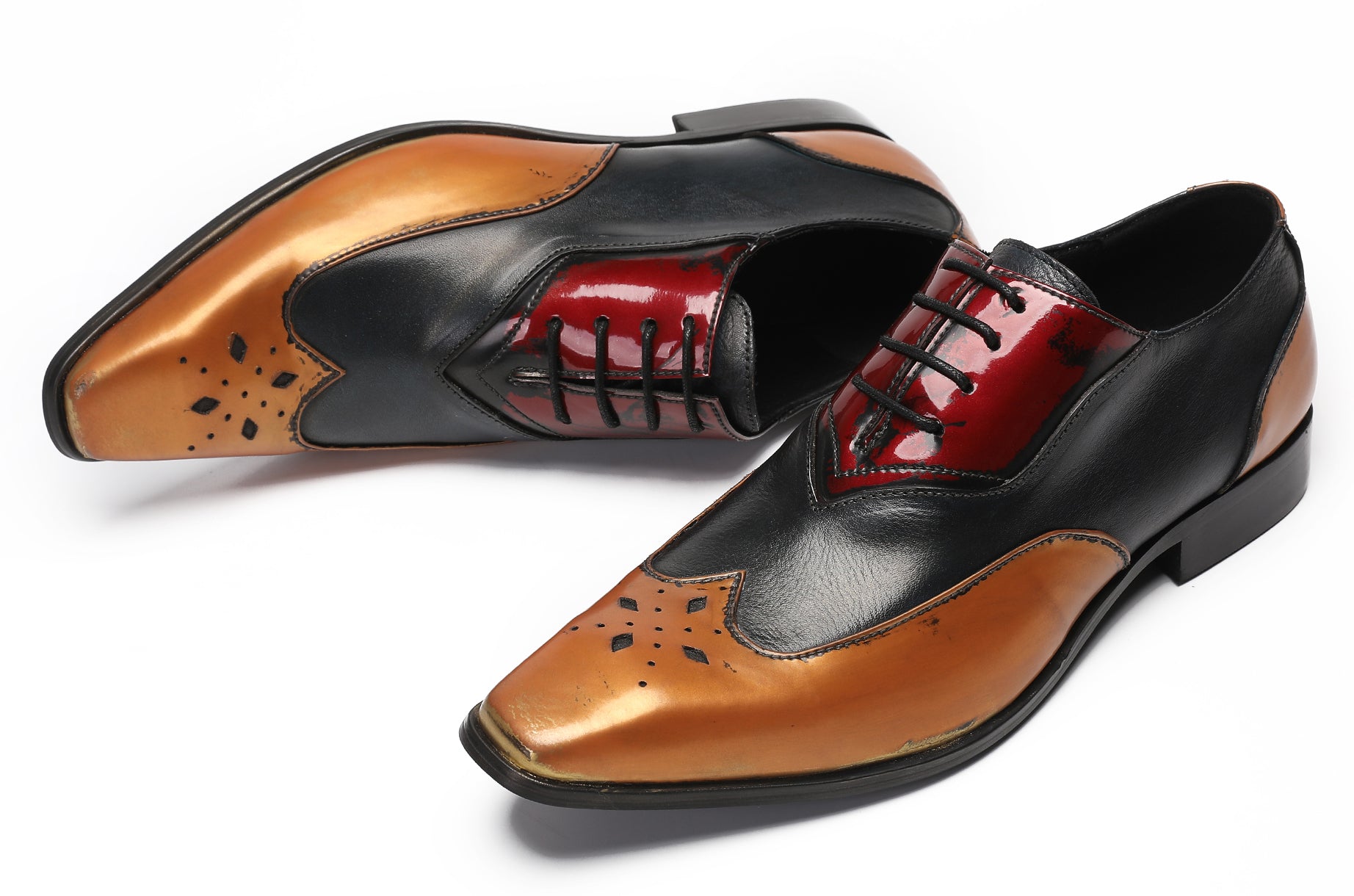 Mens Three Tone Halloween Casual Oxfords