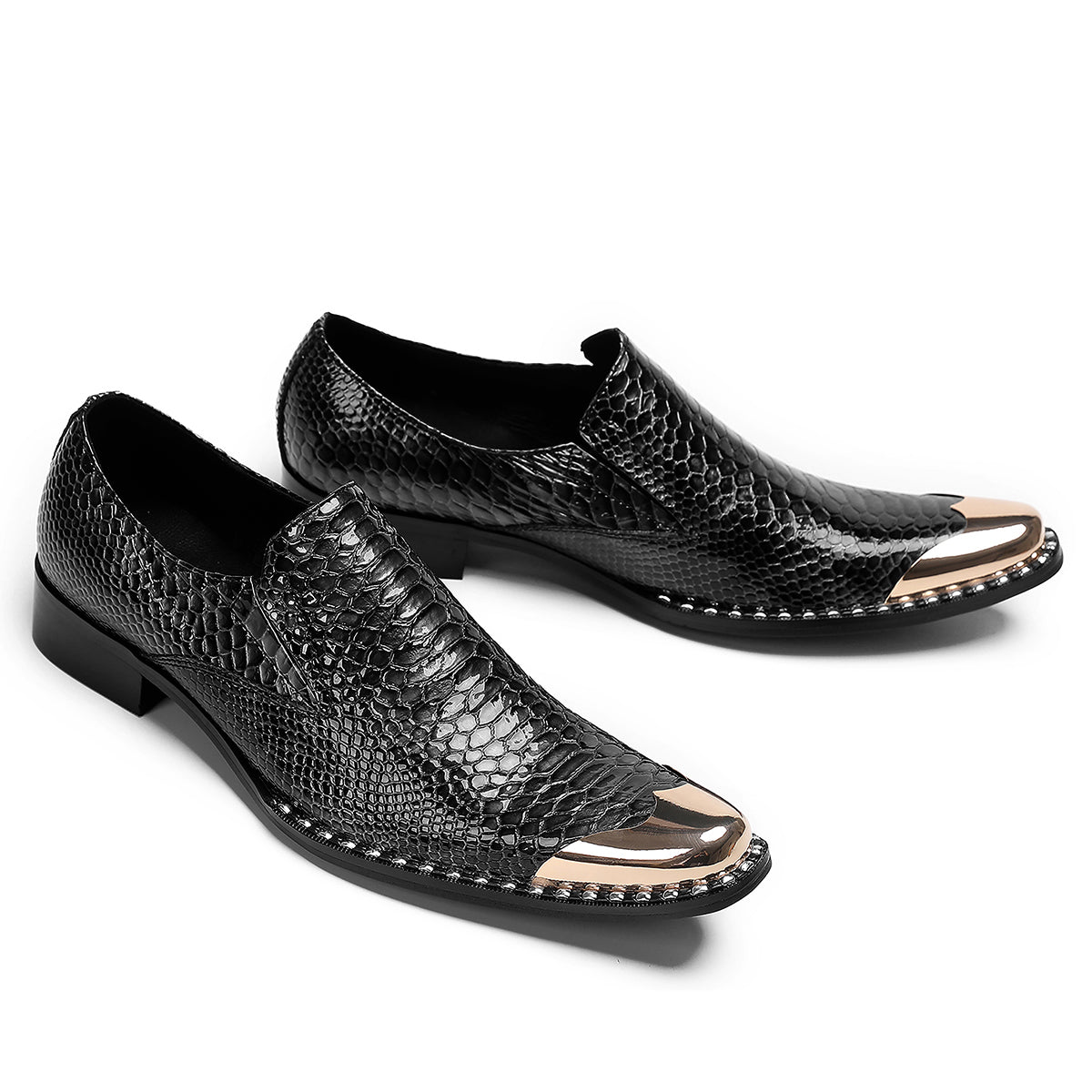 Men's Casual Metal-Tip Toe Penny Loafers