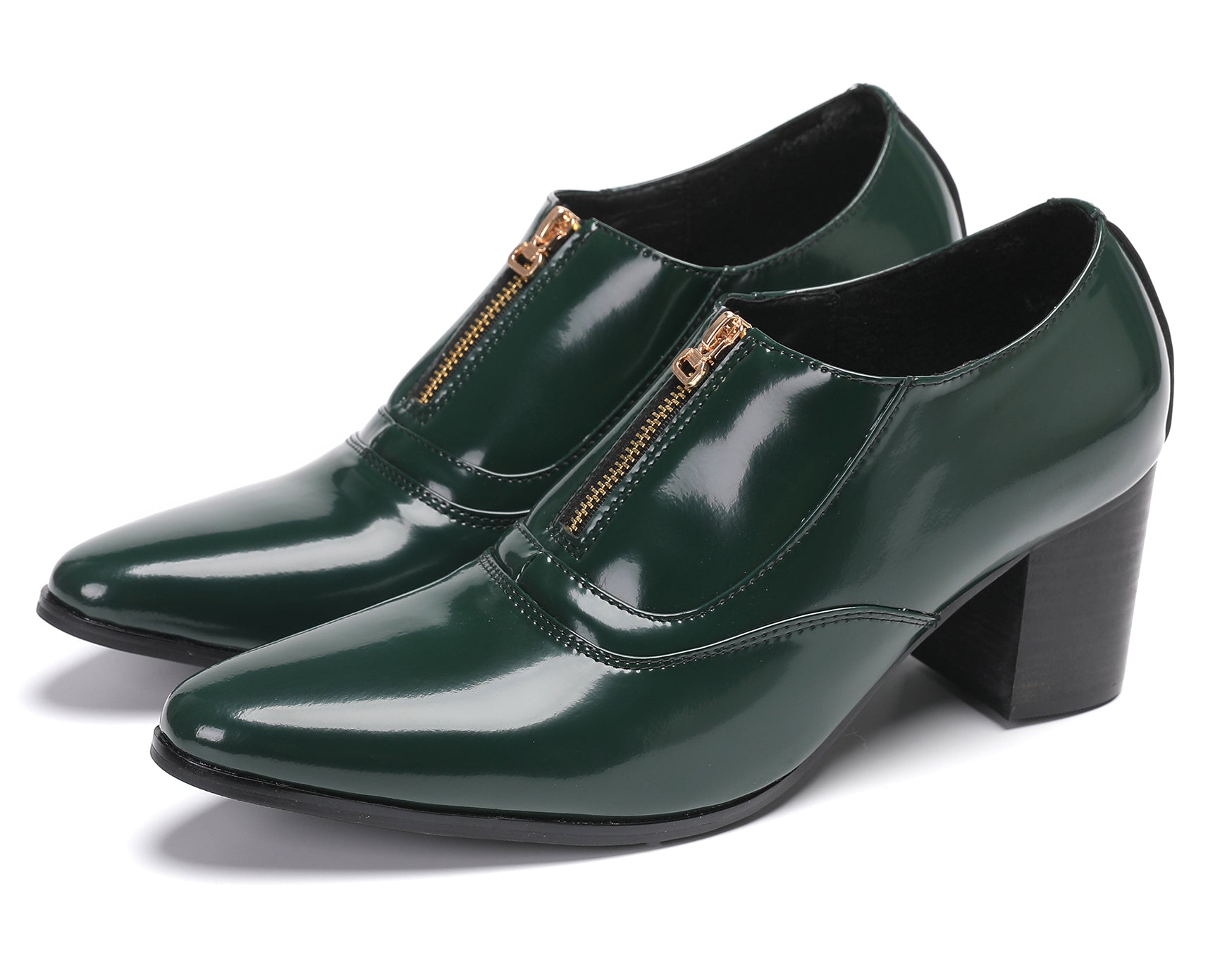 Men's Casual Dress Zipper Opera Pumps