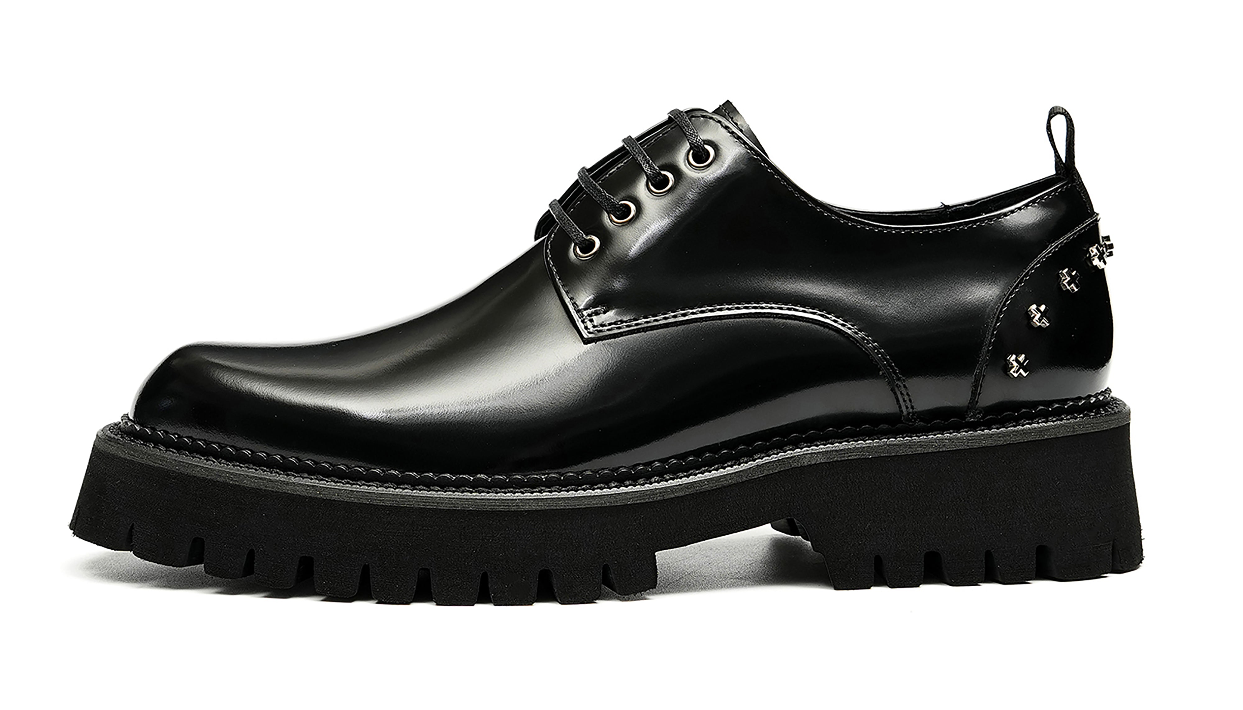 Men's Dress Rivets Thick Sole Derby