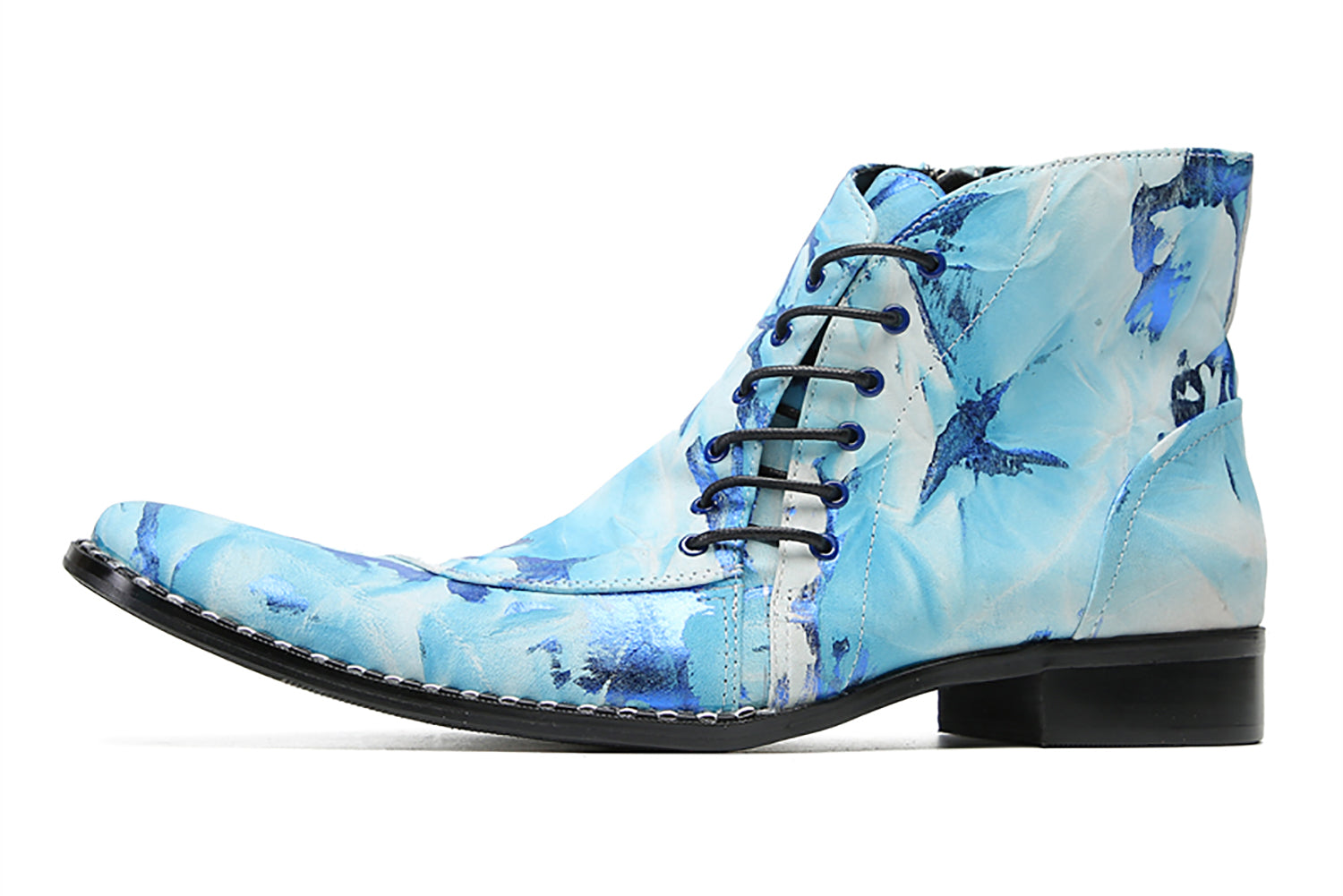 Men's Shoelaces On The Side Western Boots