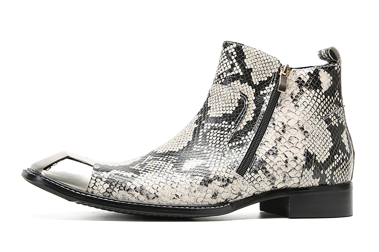 Men's Casual Double Zipper Western Boots