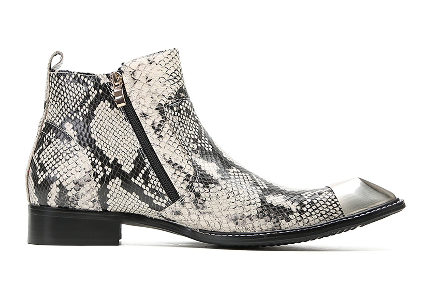 Men's Casual Double Zipper Western Boots