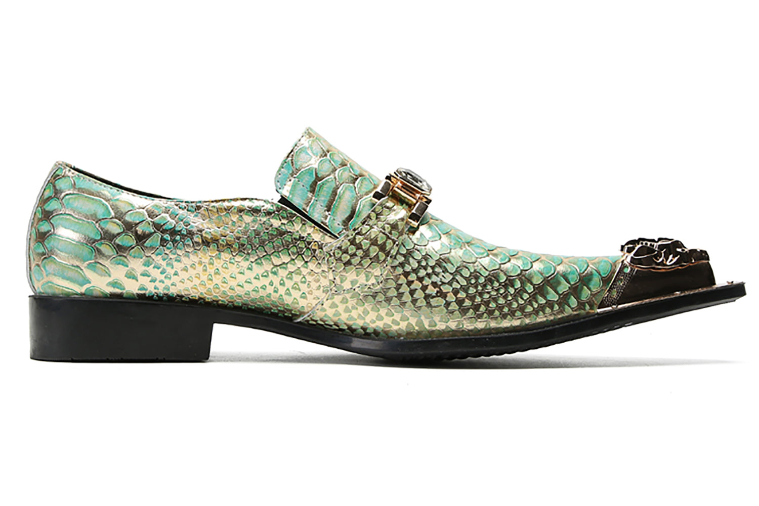 Zapatos con punta metálica de piel de vaca para hombre