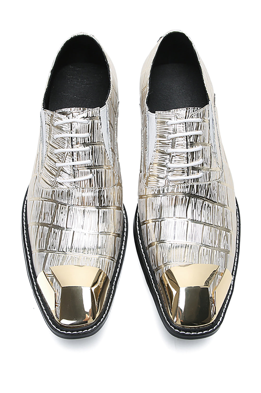 Men's Metal-Square Toe Dress Western Oxfords