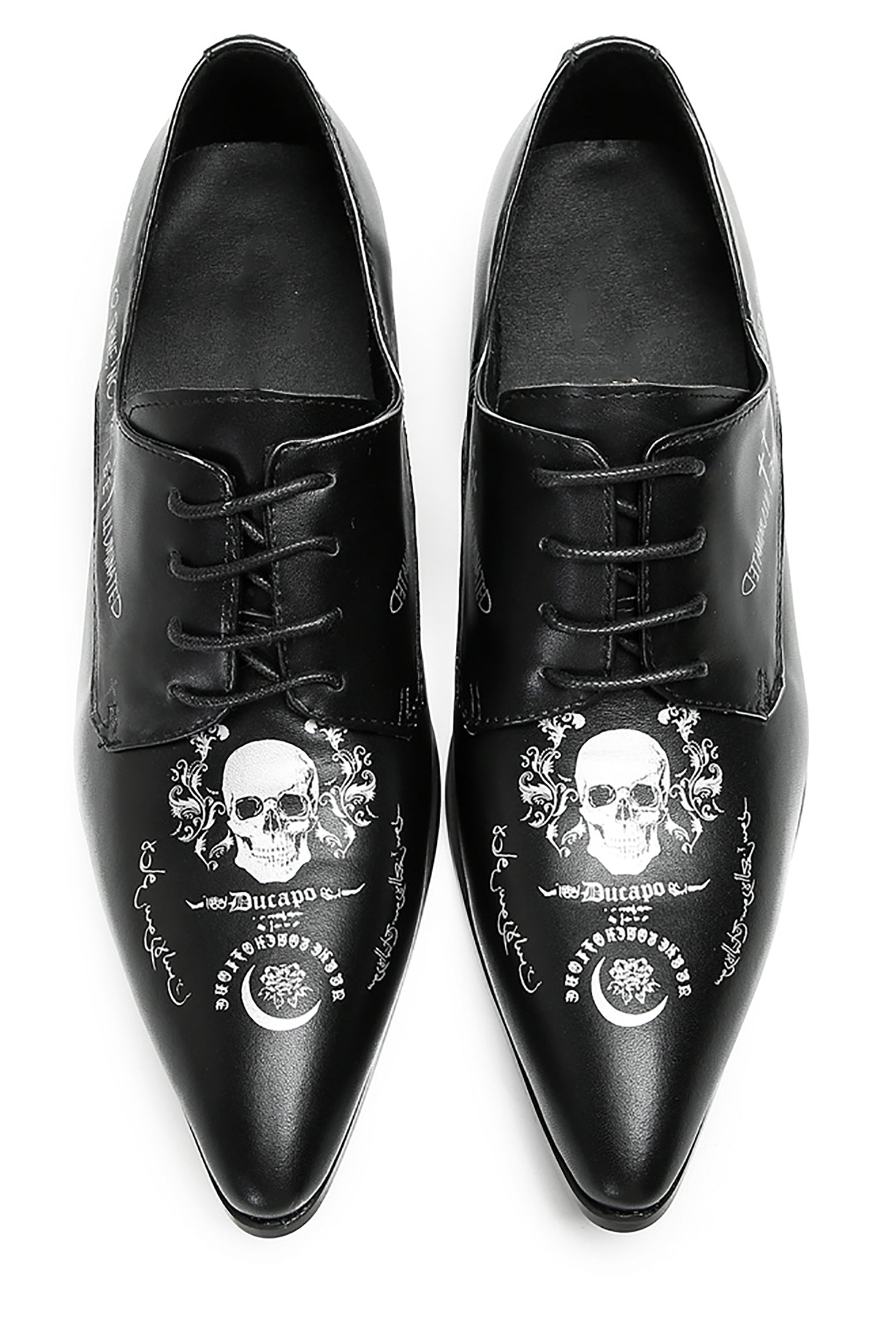 Mens Skull Halloween Casual Oxfords