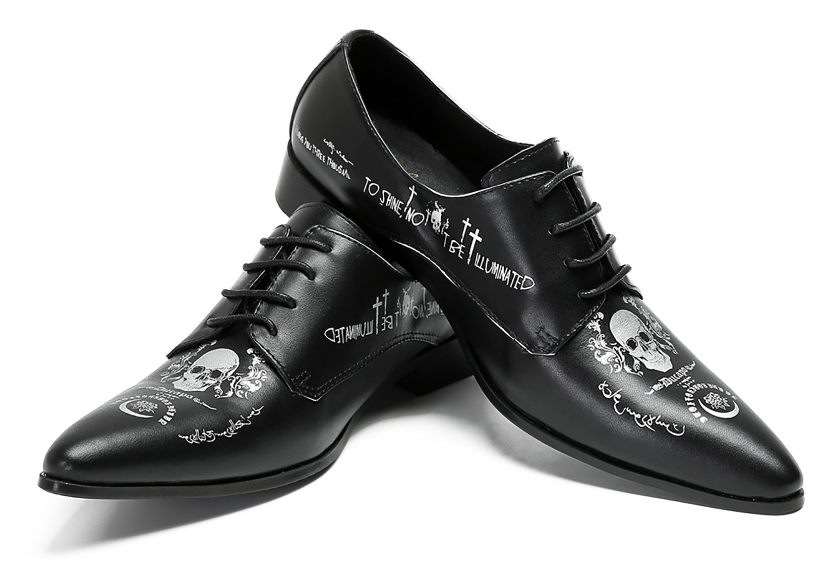 Mens Skull Halloween Casual Oxfords
