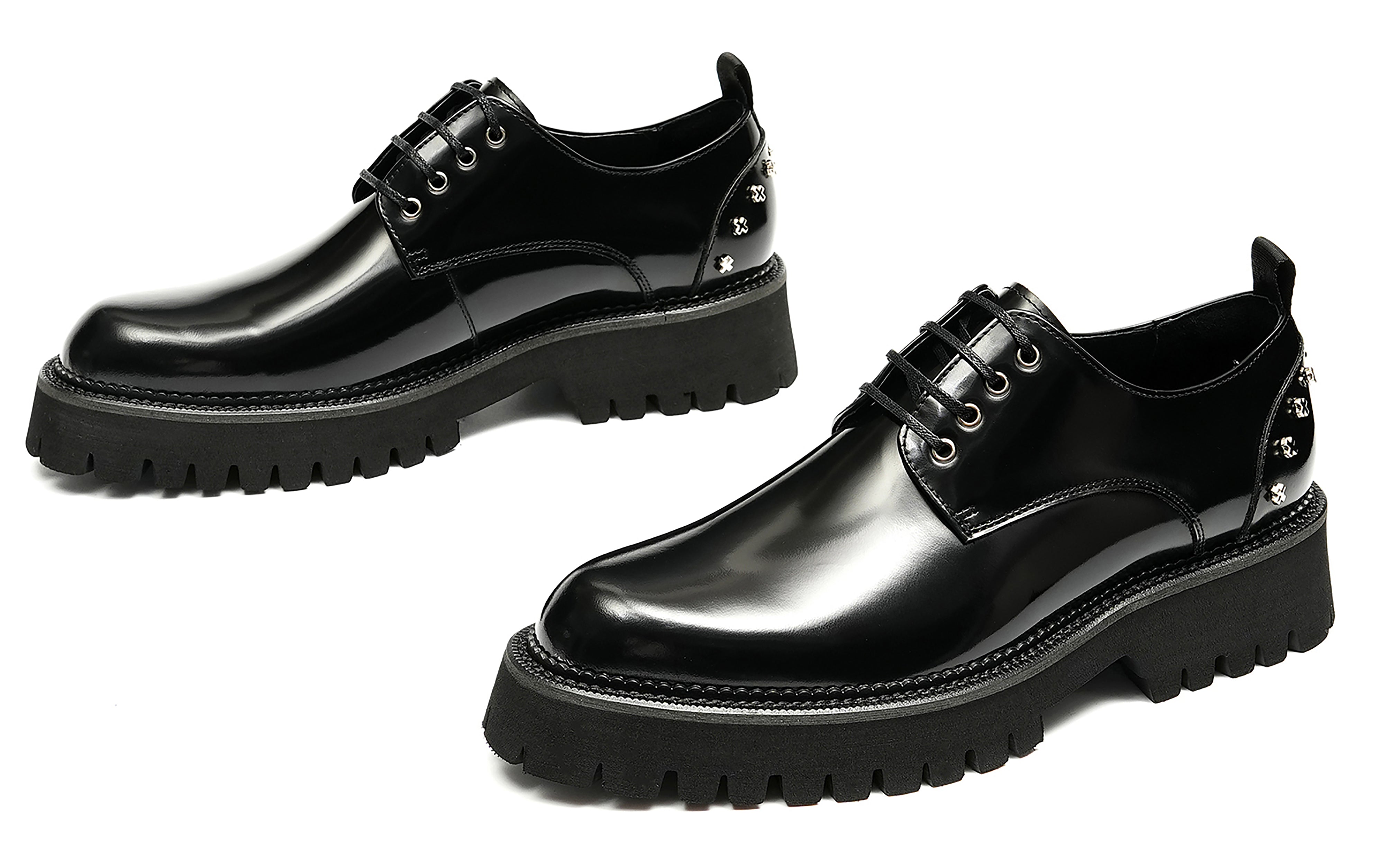 Men's Dress Rivets Thick Sole Derby