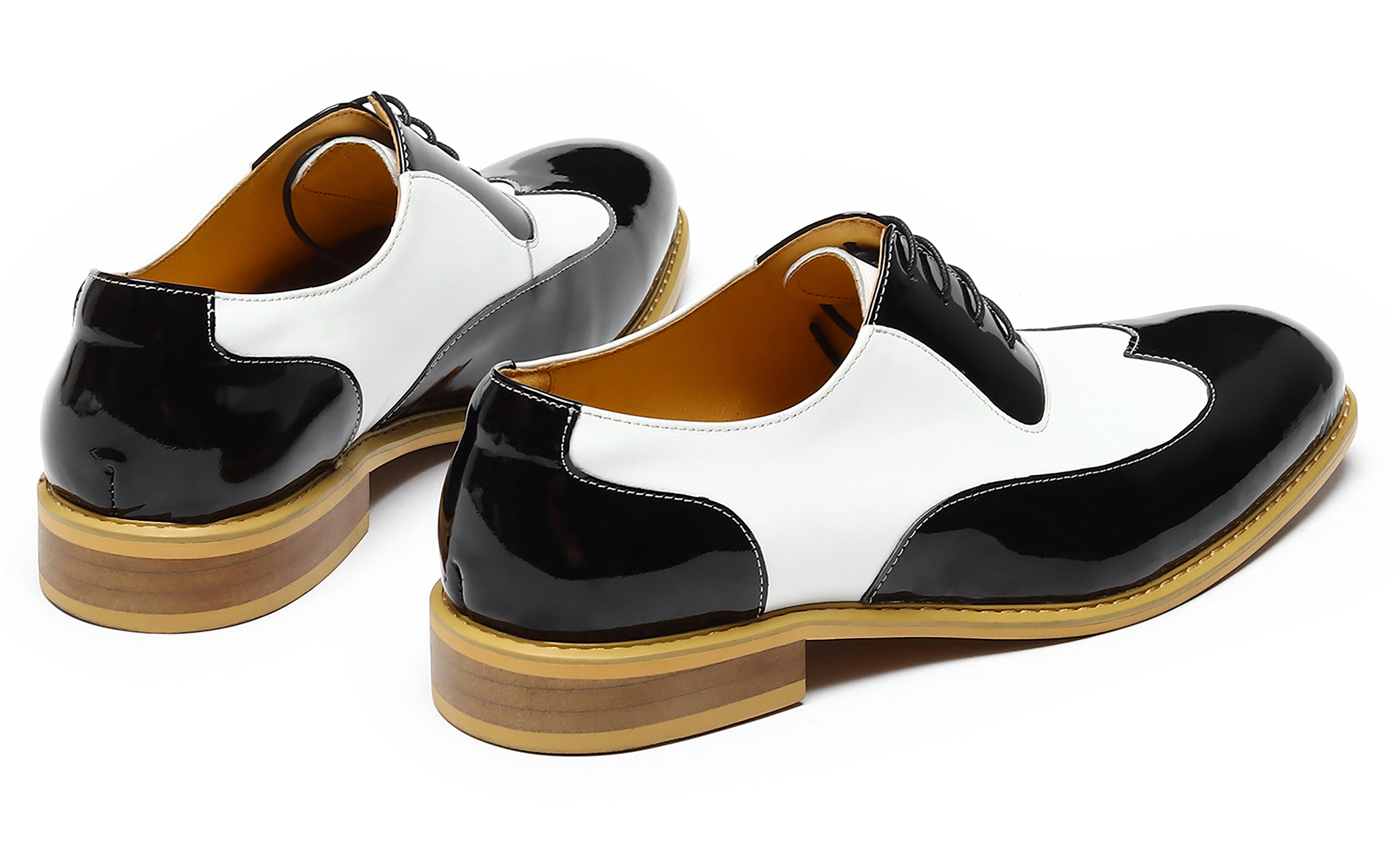 Men's Formal Oxford Shoes Black-White