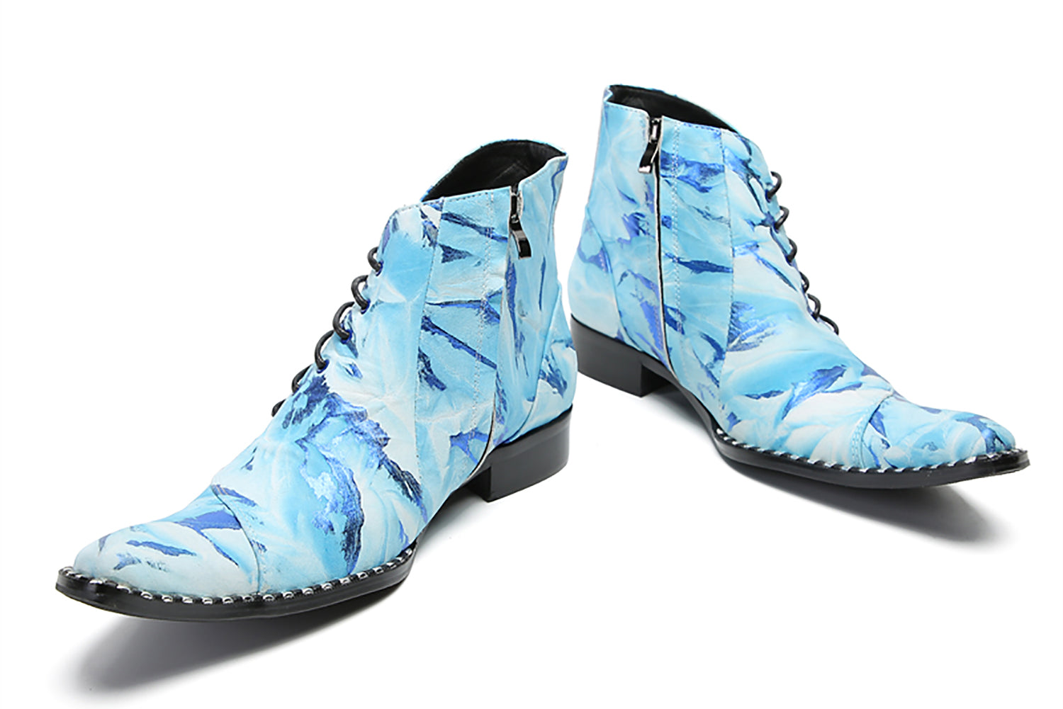 Men's Shoelaces On The Side Western Boots