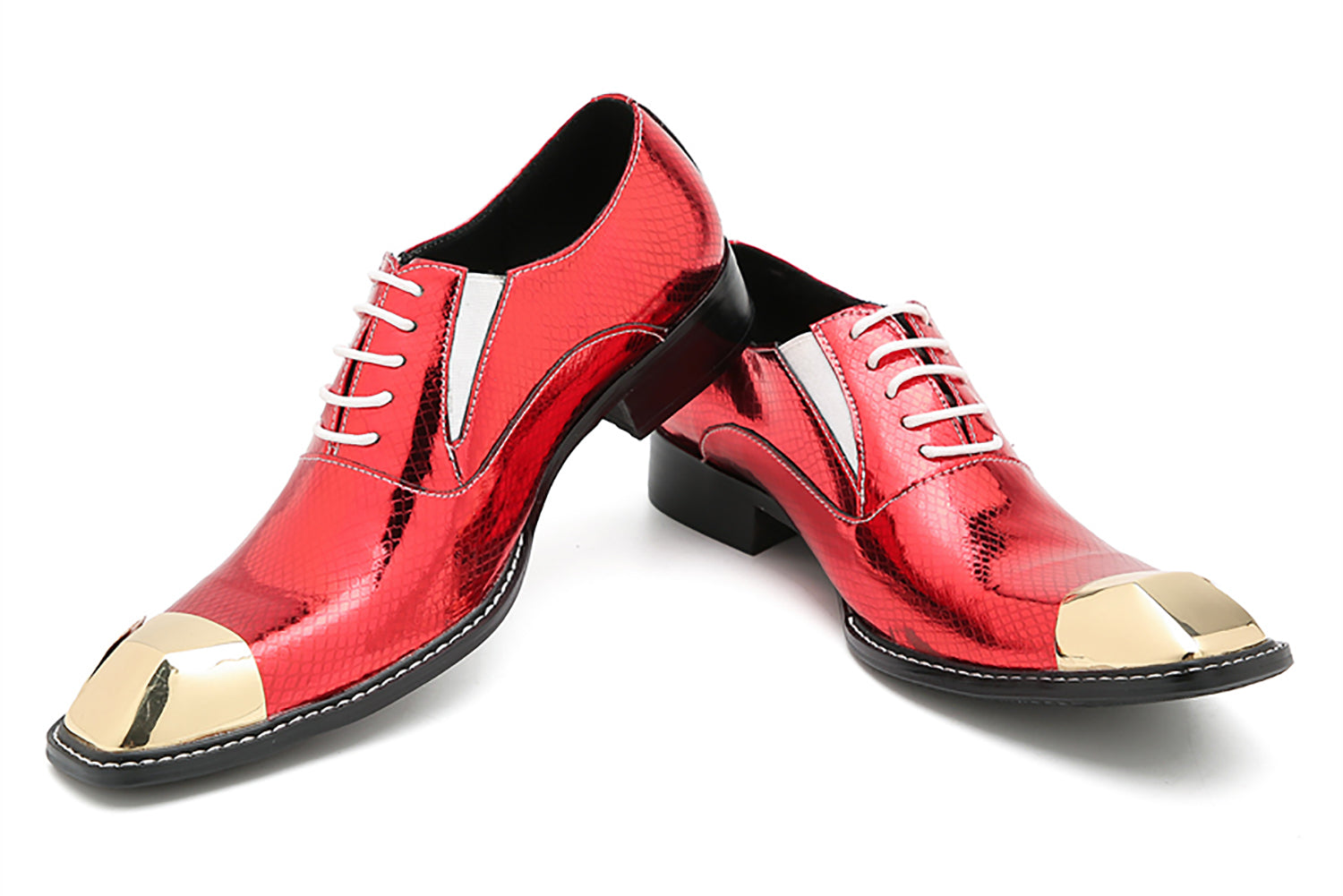 Men's Metal-Square Toe Dress Western Oxfords