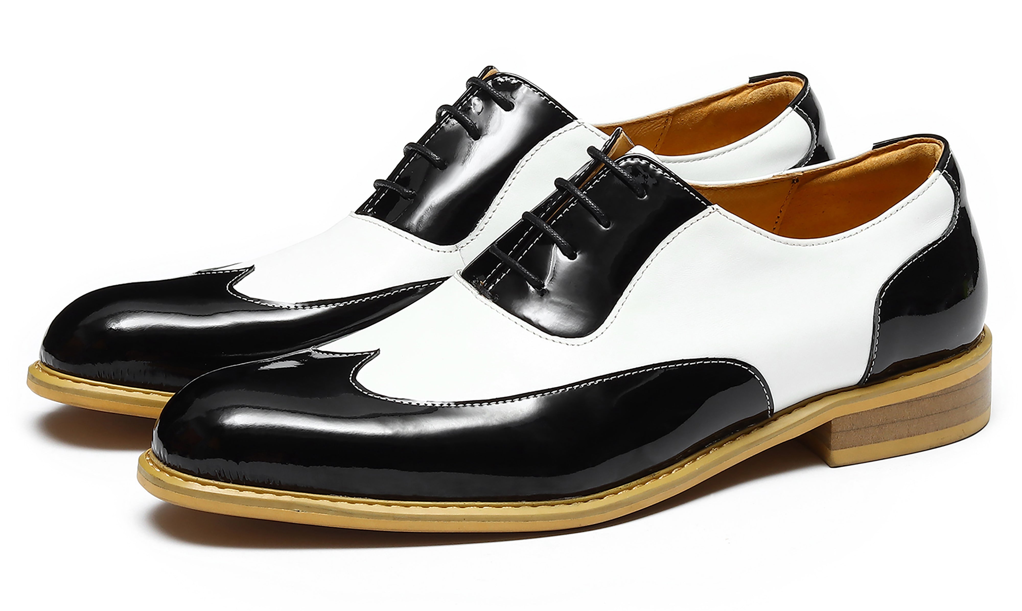 Men's Formal Oxford Shoes Black-White
