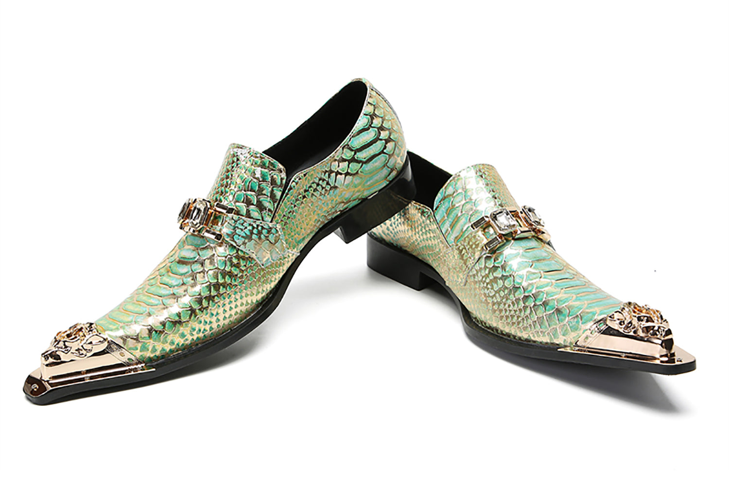 Zapatos con punta metálica de piel de vaca para hombre