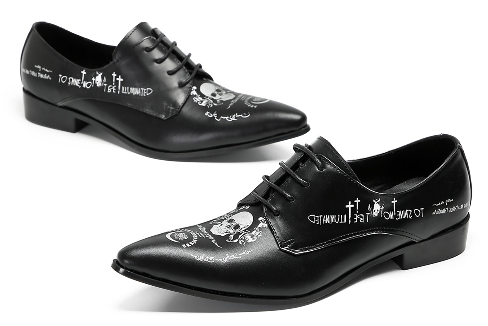 Mens Skull Halloween Casual Oxfords