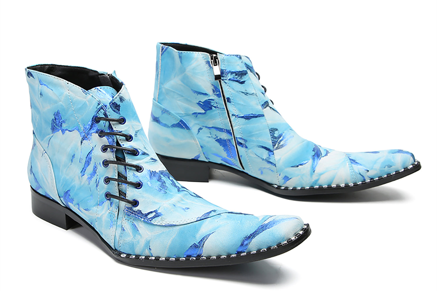 Men's Shoelaces On The Side Western Boots