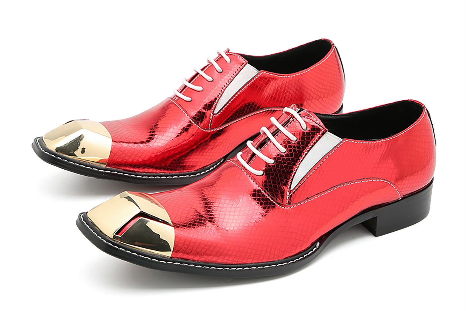 Men's Metal-Square Toe Dress Western Oxfords