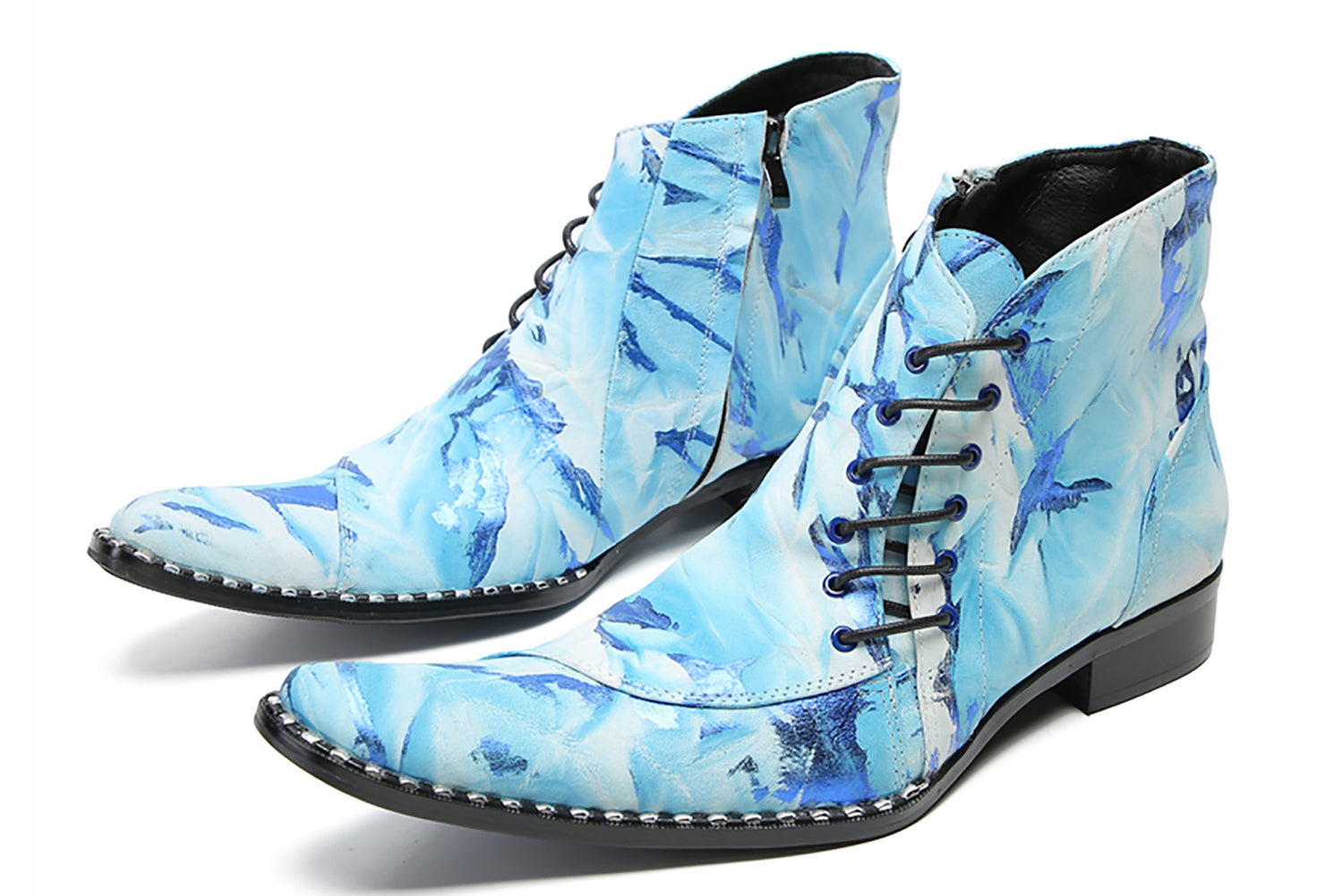 Men's Shoelaces On The Side Western Boots