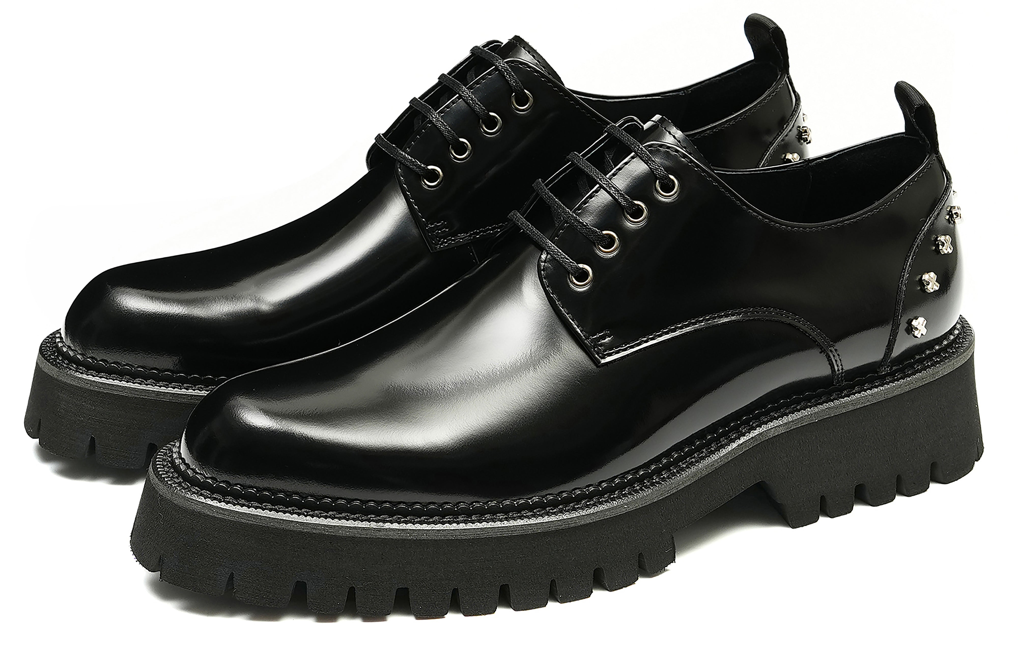 Men's Dress Rivets Thick Sole Derby