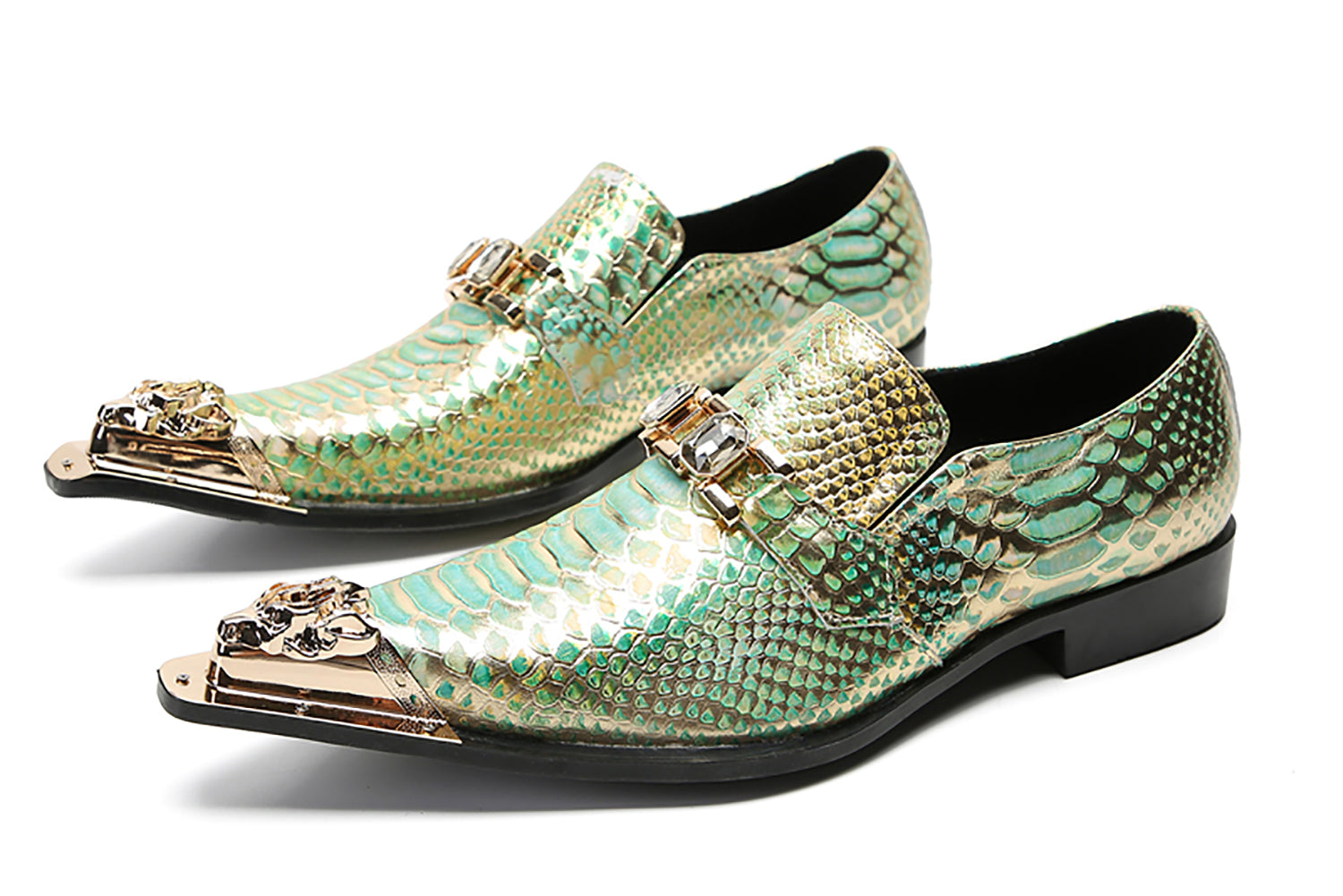 Zapatos con punta metálica de piel de vaca para hombre