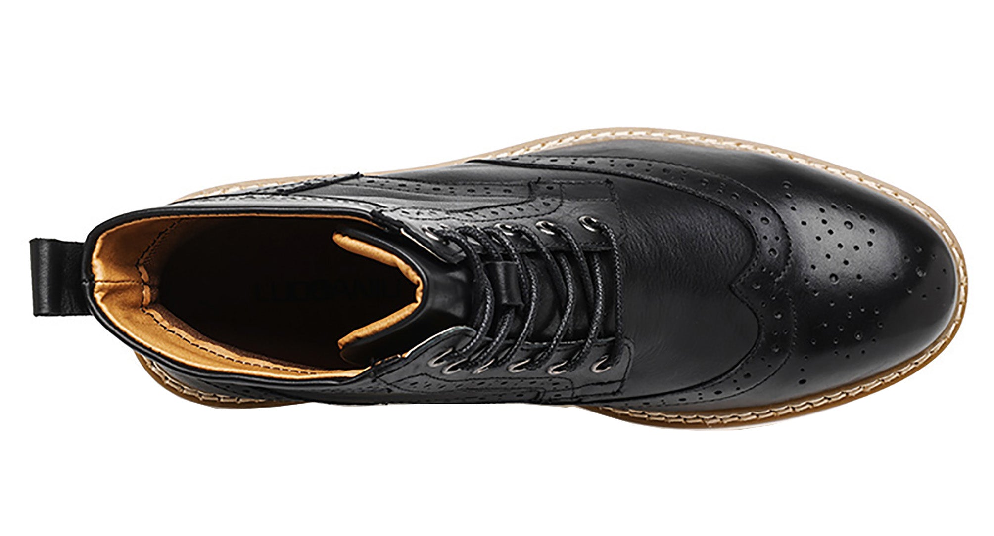 Men's Genuine Leather Wingtips Brogues Derby Boots