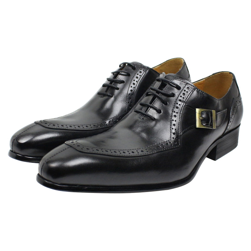 Men's Dress Formal Buckle Longwing Brogues Oxfords