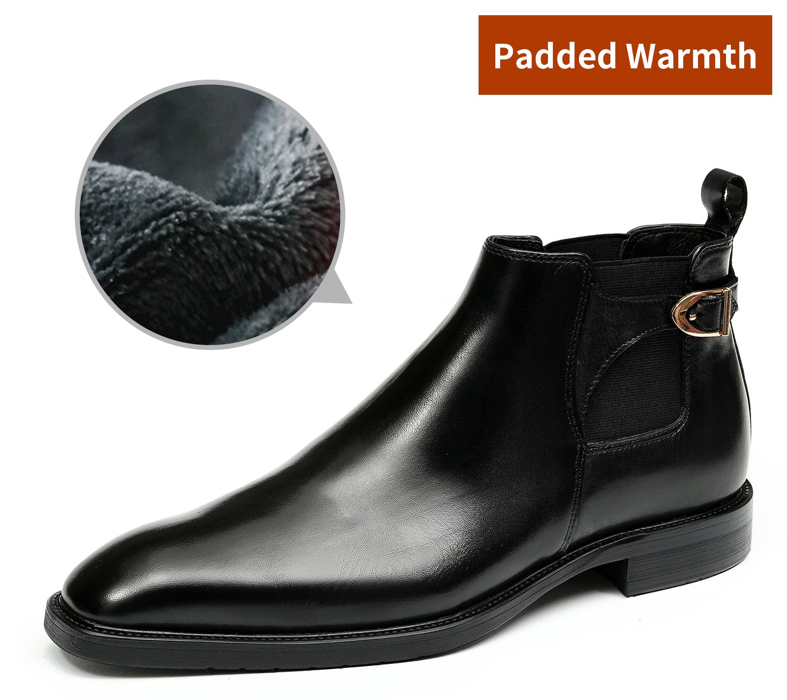 Men's Handmade Formal Buckle Chelsea Boots