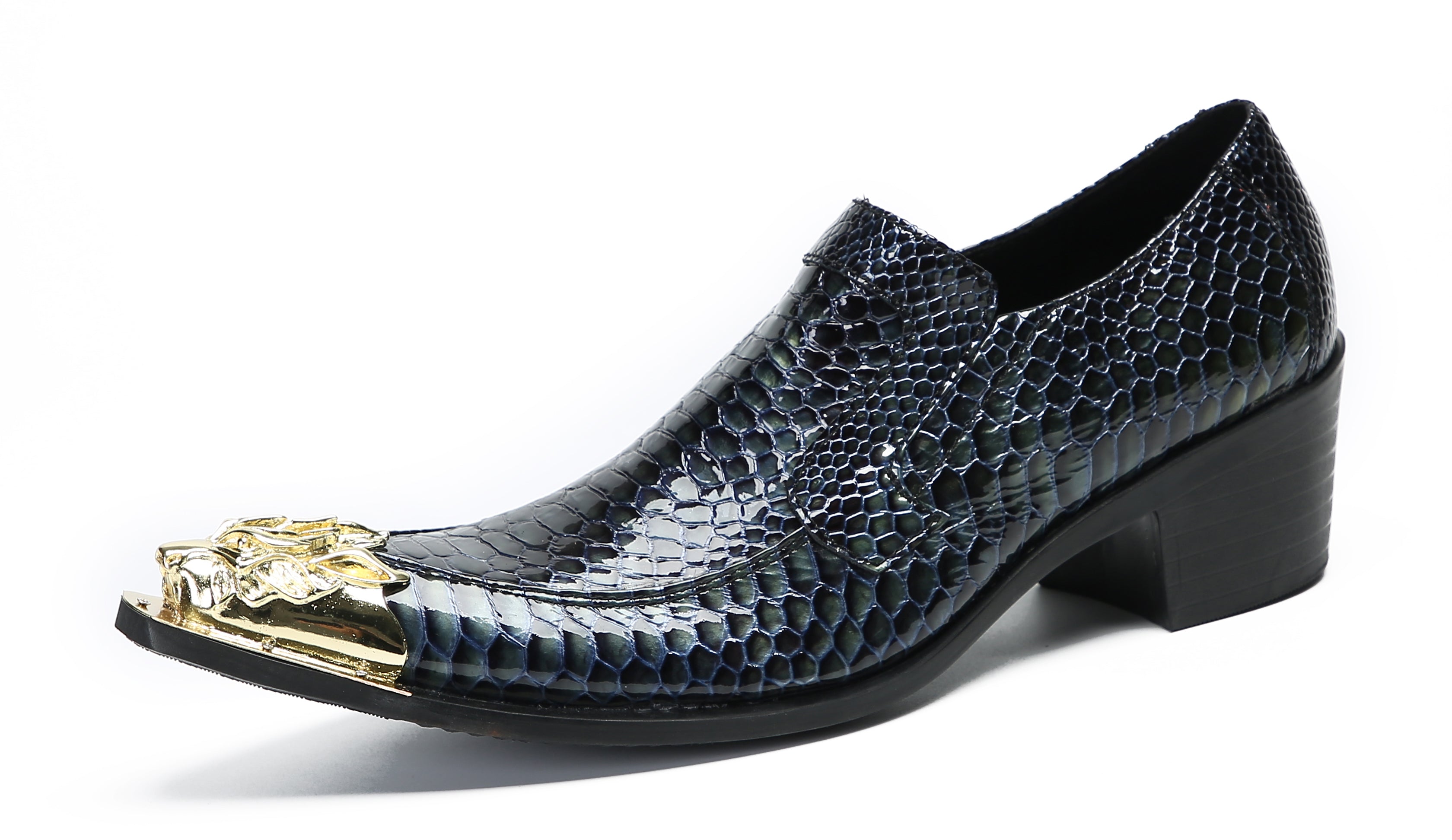 Men's Casual Metal-Tip Toe Western Loafers