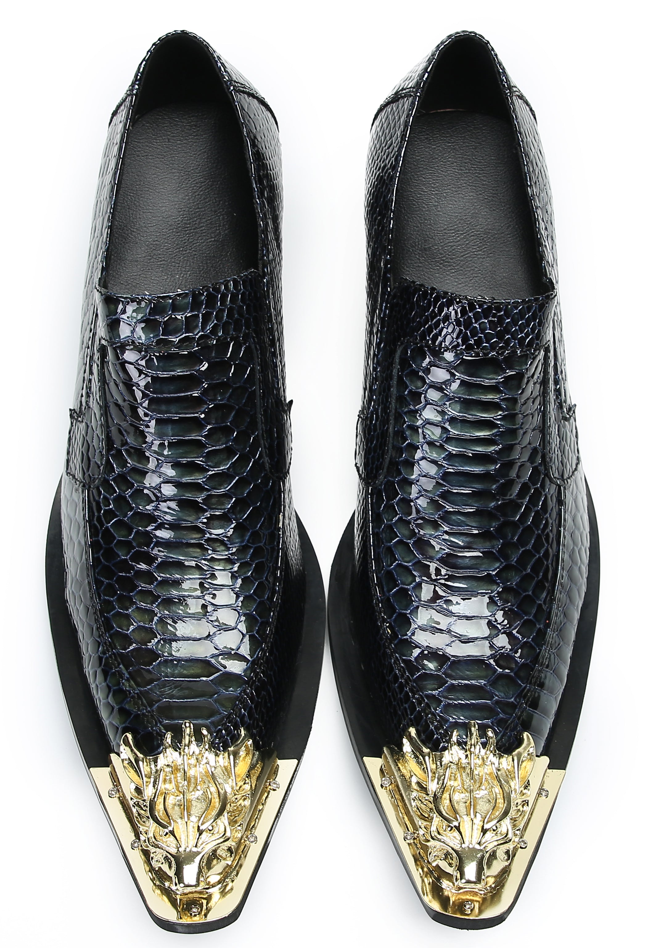 Men's Casual Metal-Tip Toe Western Loafers