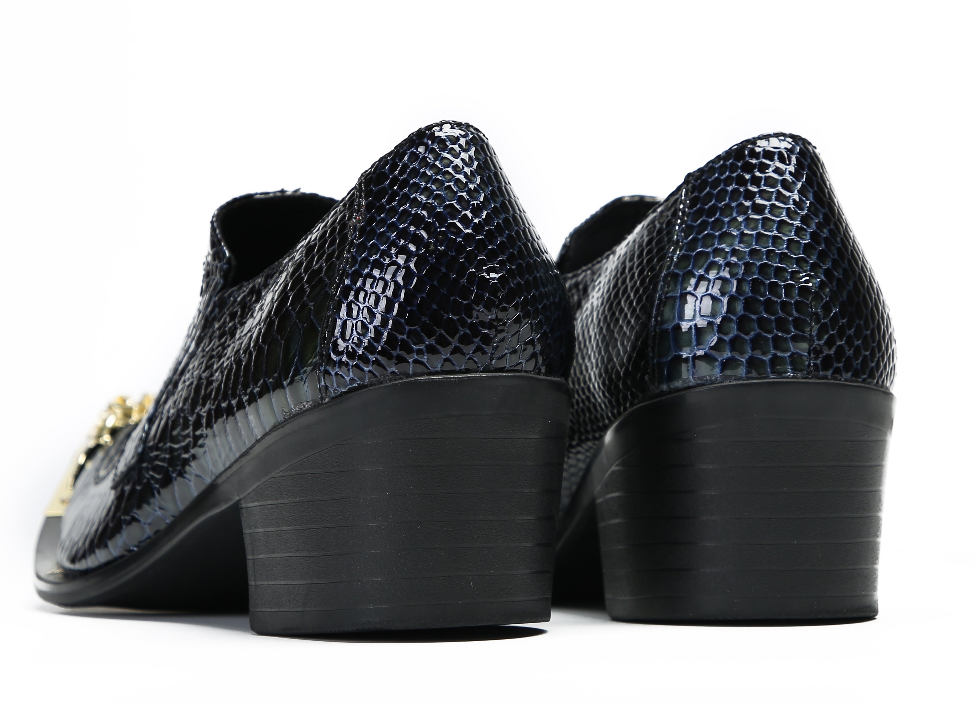 Men's Casual Metal-Tip Toe Western Loafers