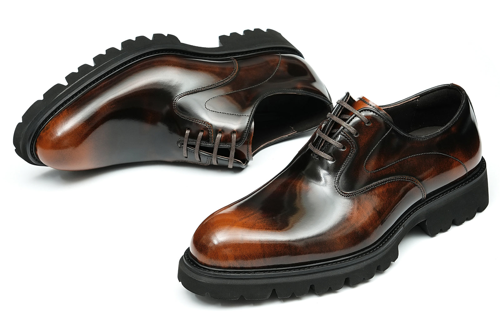 Men's Handmade Dress Pionted Toe Oxfords