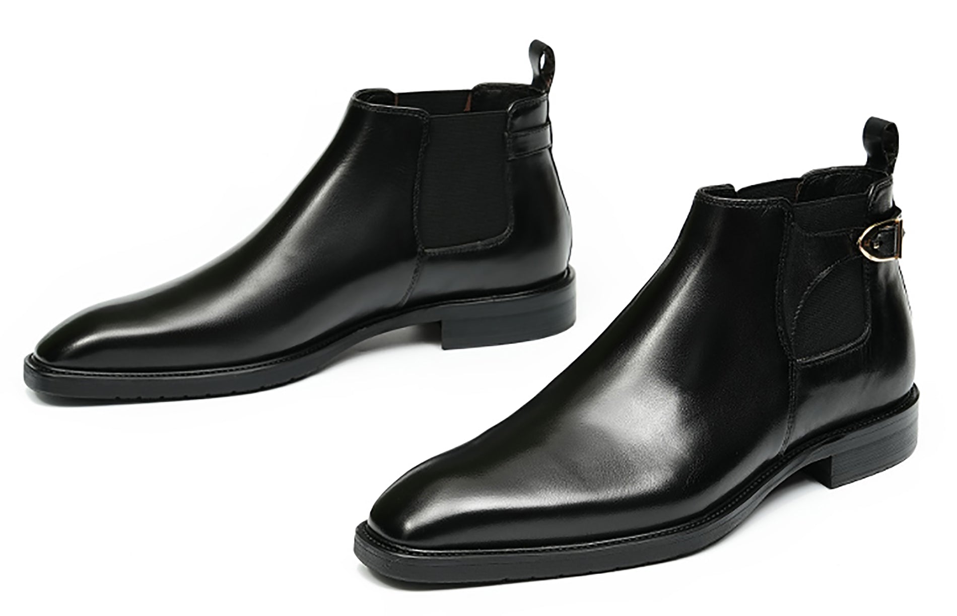 Men's Handmade Formal Buckle Chelsea Boots