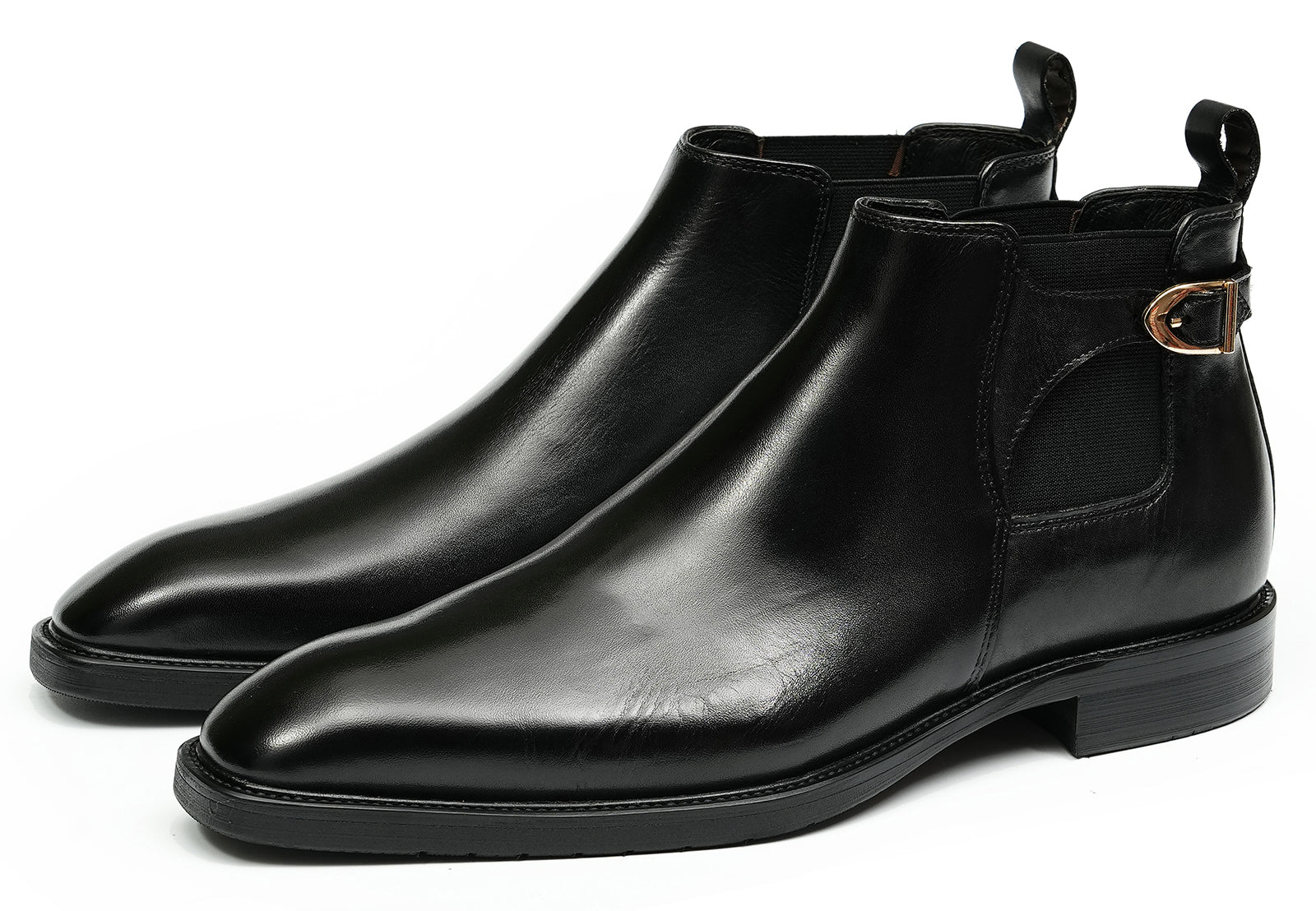 Men's Handmade Formal Buckle Chelsea Boots