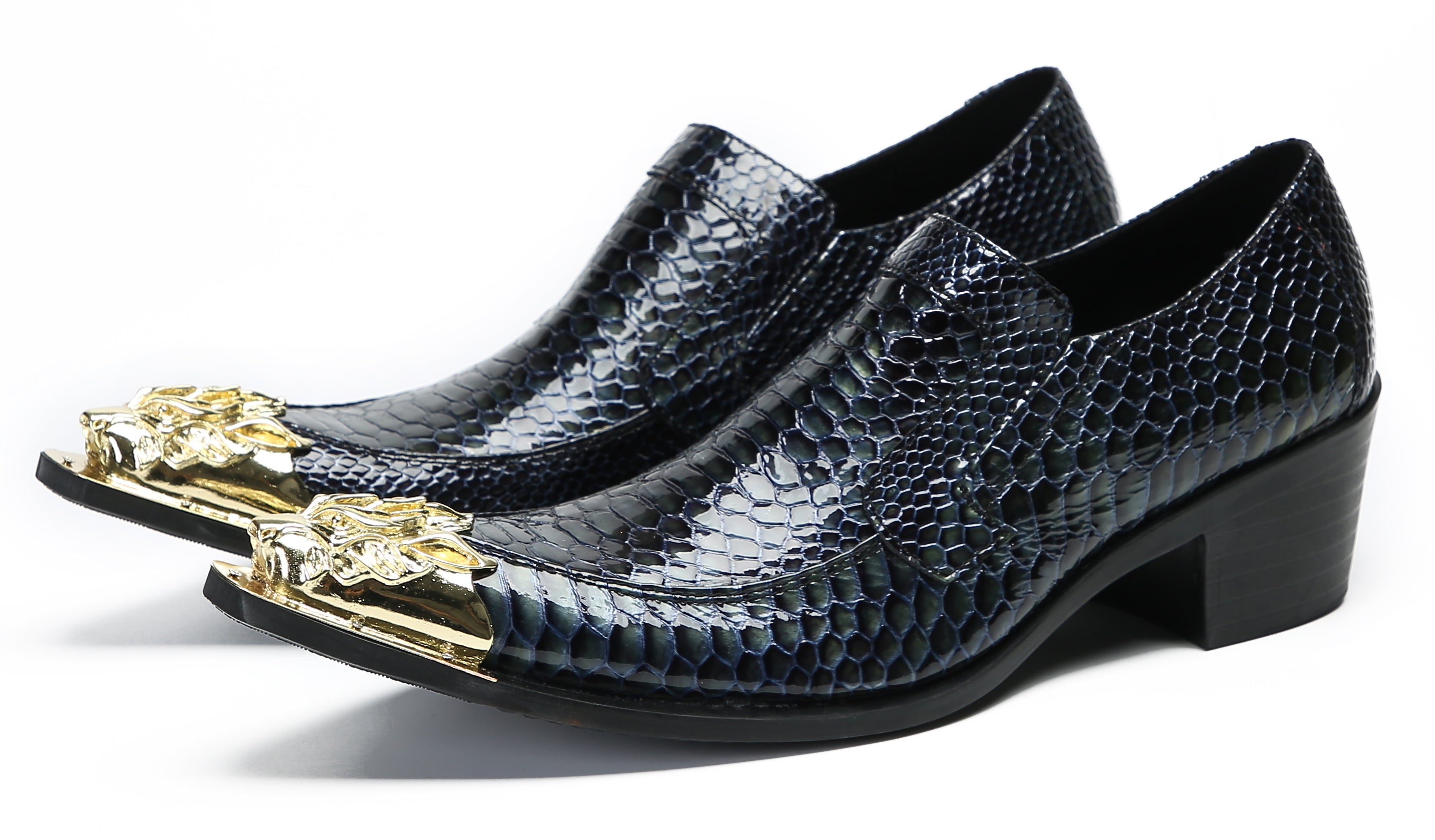 Men's Casual Metal-Tip Toe Western Loafers