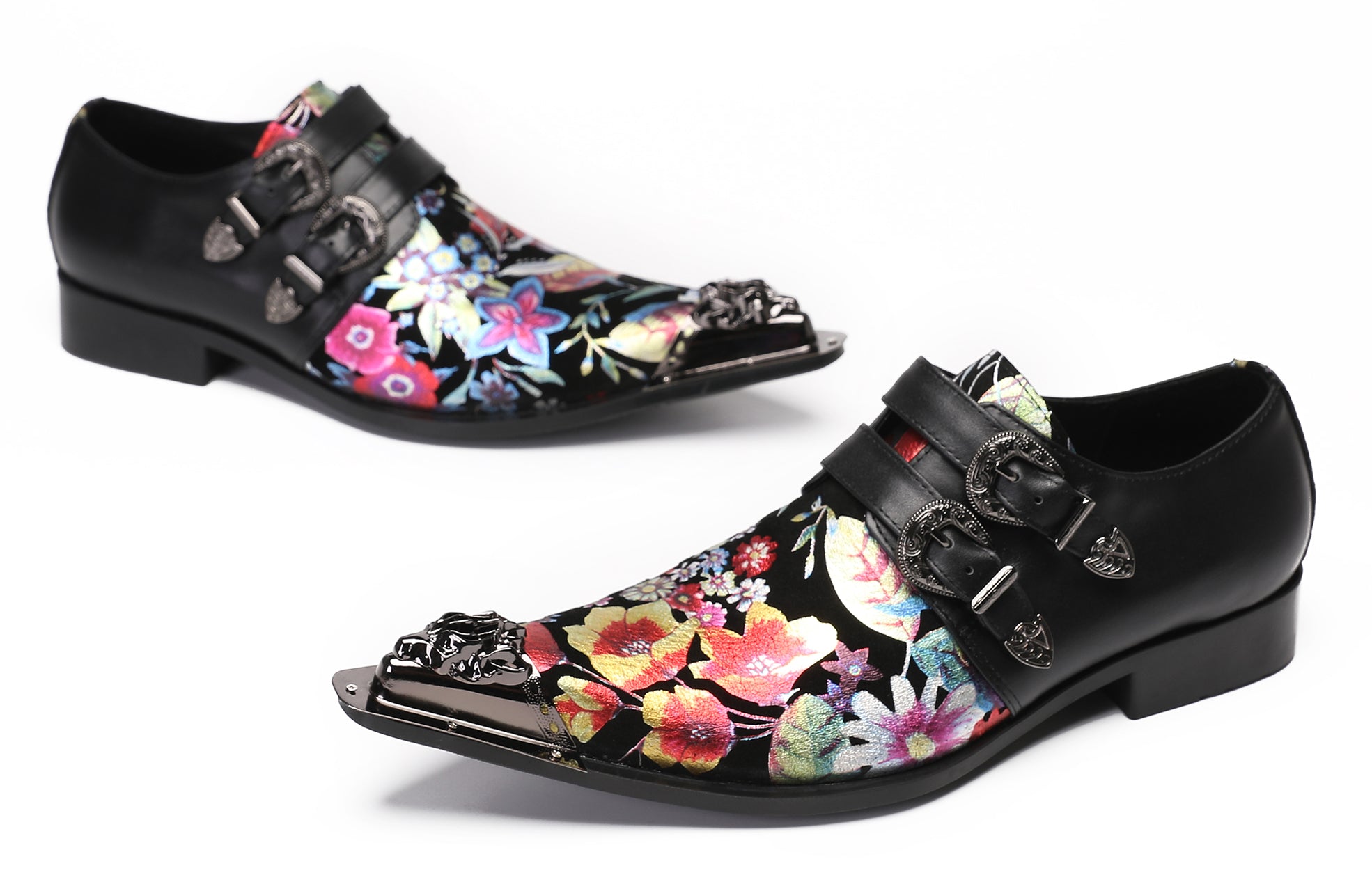 Mens Casual Dress Two Tone Western Loafers