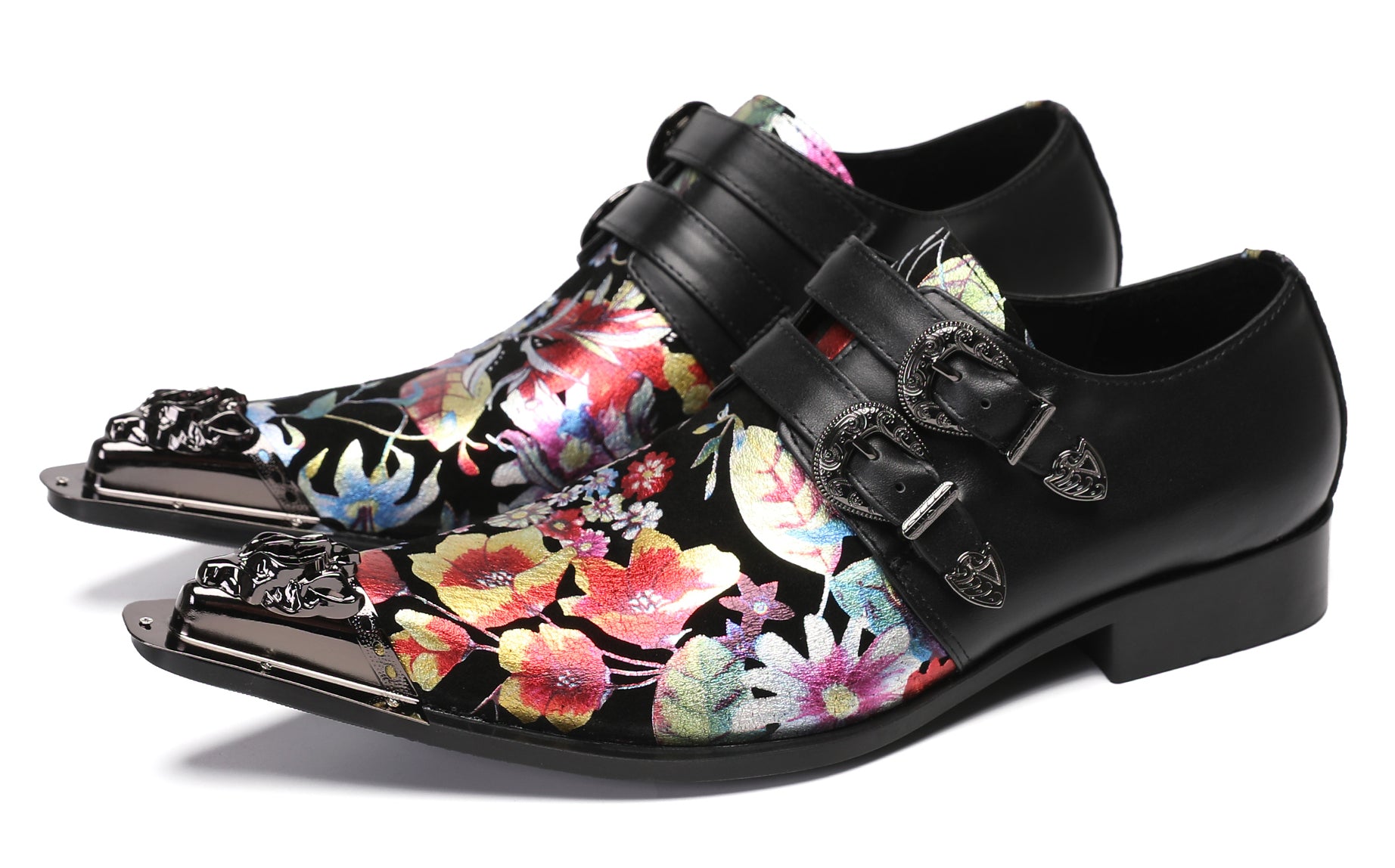 Mens Casual Dress Two Tone Western Loafers