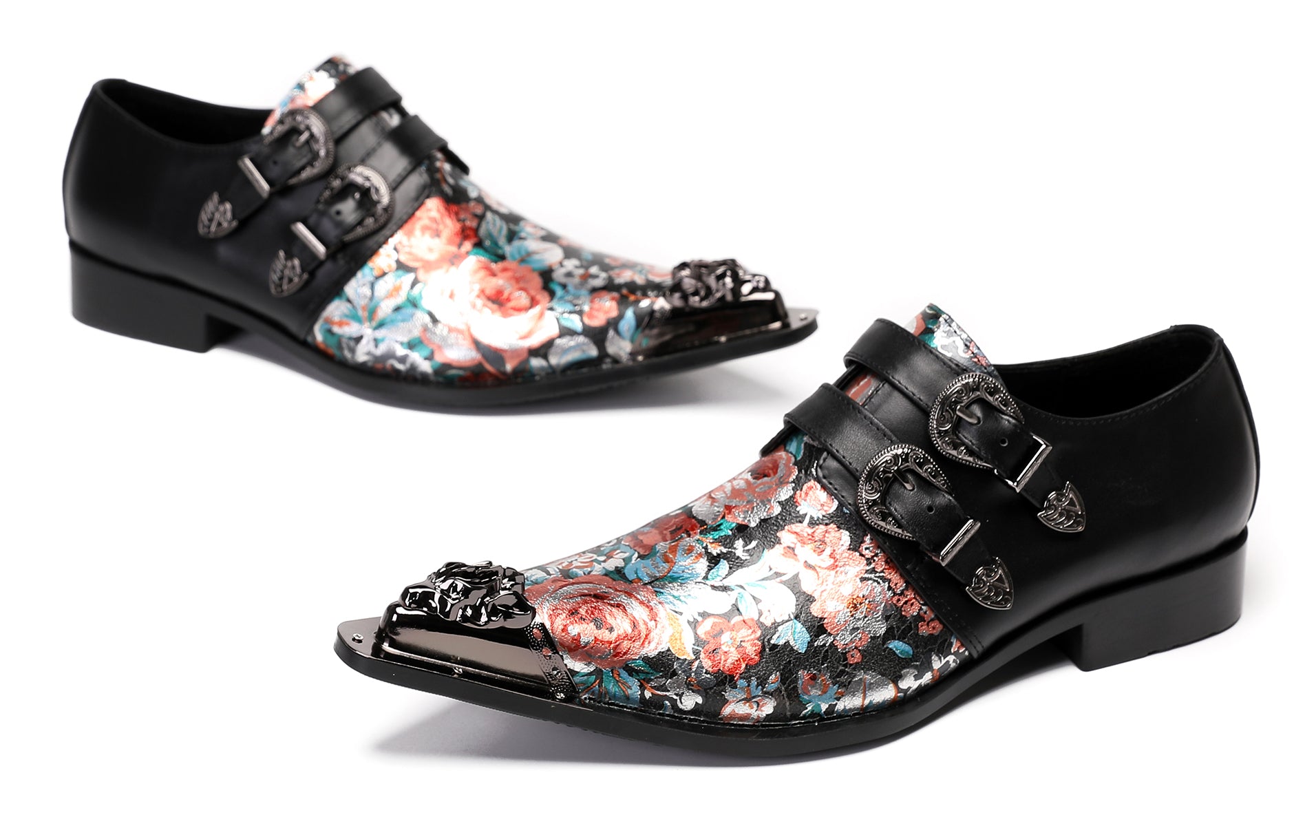 Mens Casual Dress Two Tone Western Loafers